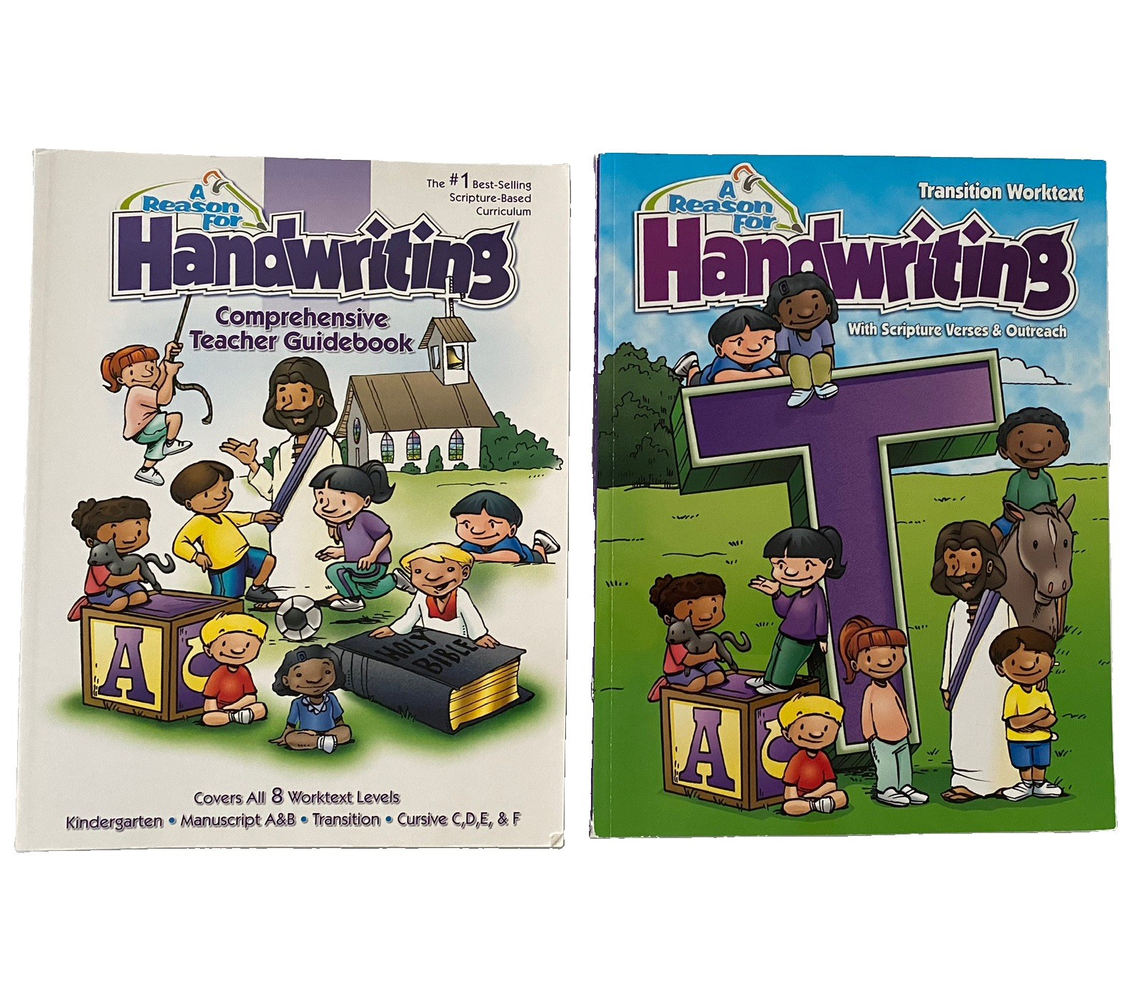 A Reason For Handwriting Level T Student Workbook & Teacher’s Guidebook Lot EUC