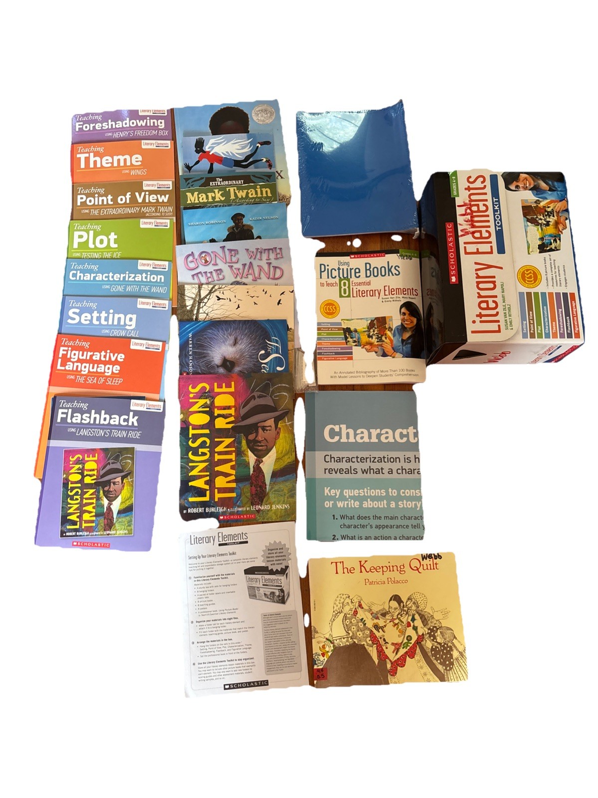 Scholastic Literary Elements Toolkit Grades 4-8 Susan Van Zile Retail 150$!