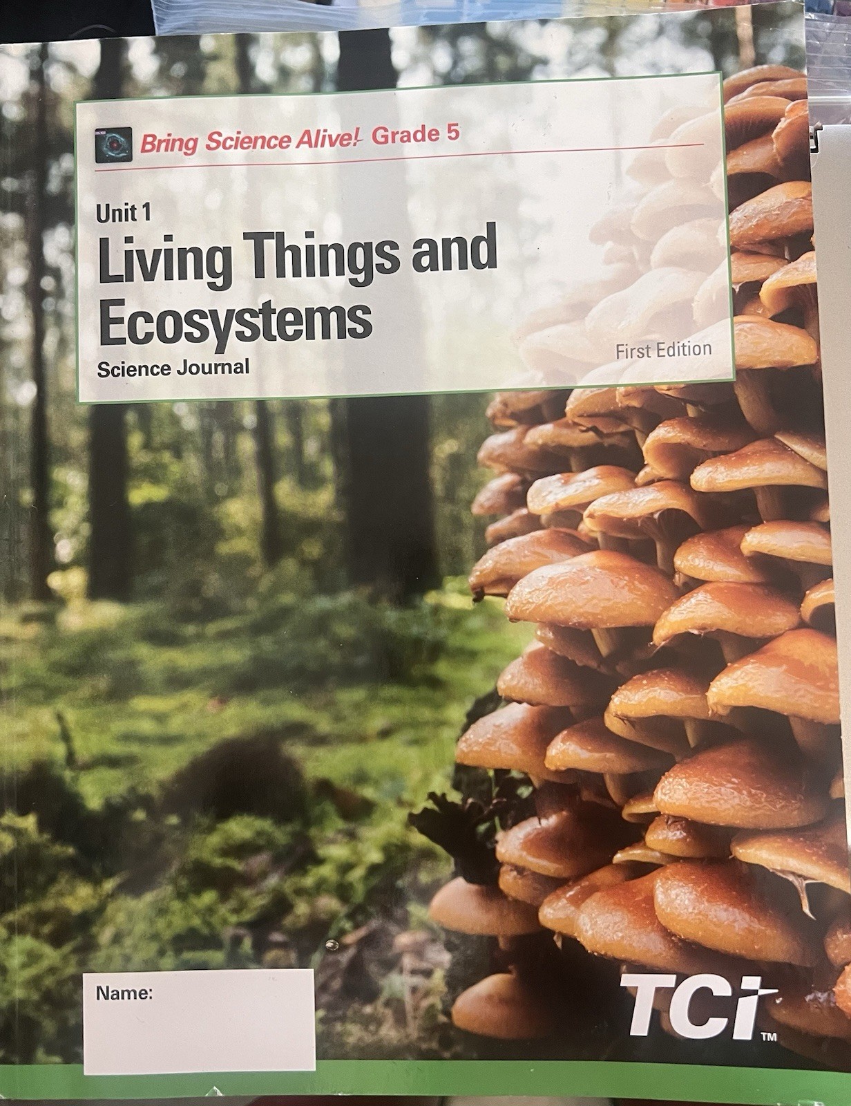 Bring Science Alive! Grade 5 ,Unit 1,Living Things And Ecosystem,Science Journal