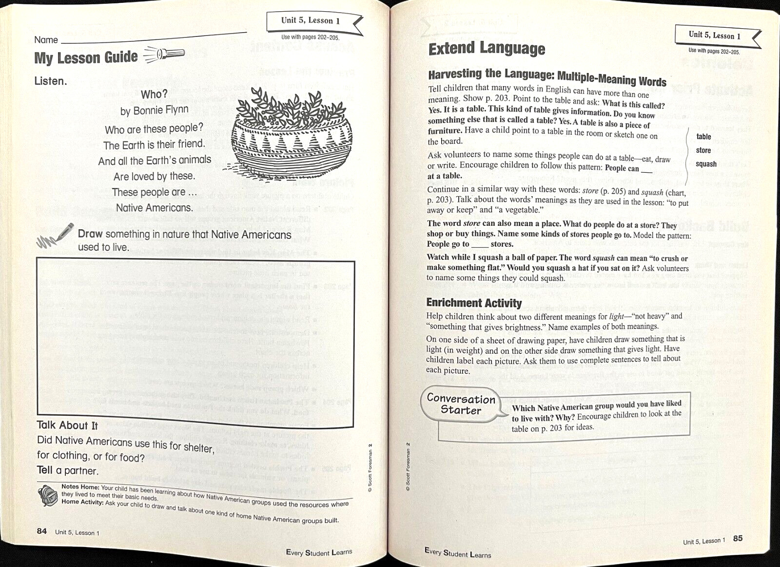 2nd Grade – EVERY STUDENT LEARNS – Teacher’s Guide Workbook (2004. Foresman)
