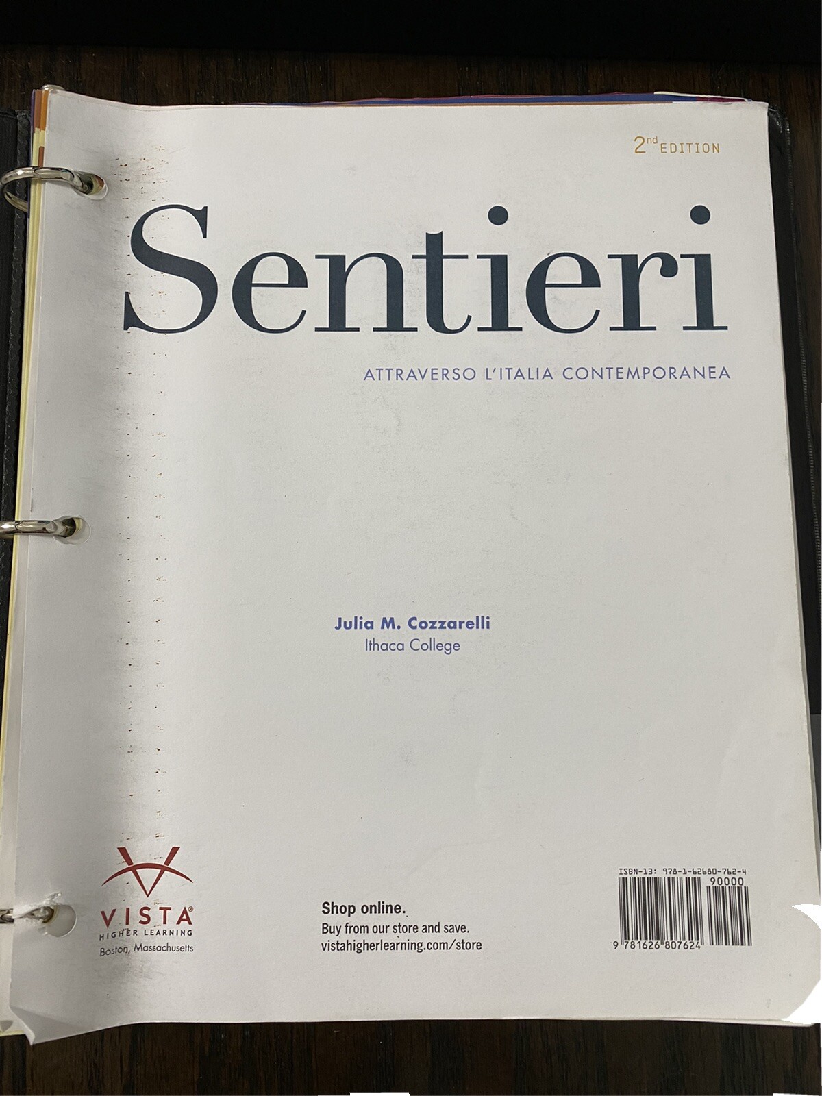 Sentieri 2nd Edition Attraverso l’italia contemporanea by Julia M. Cozzarelli