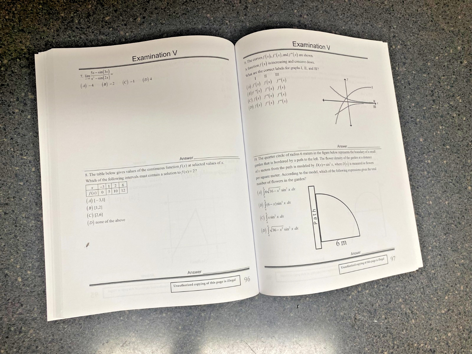 AP Calculus AB exam prep practice book. Brand new, no markings – 2023