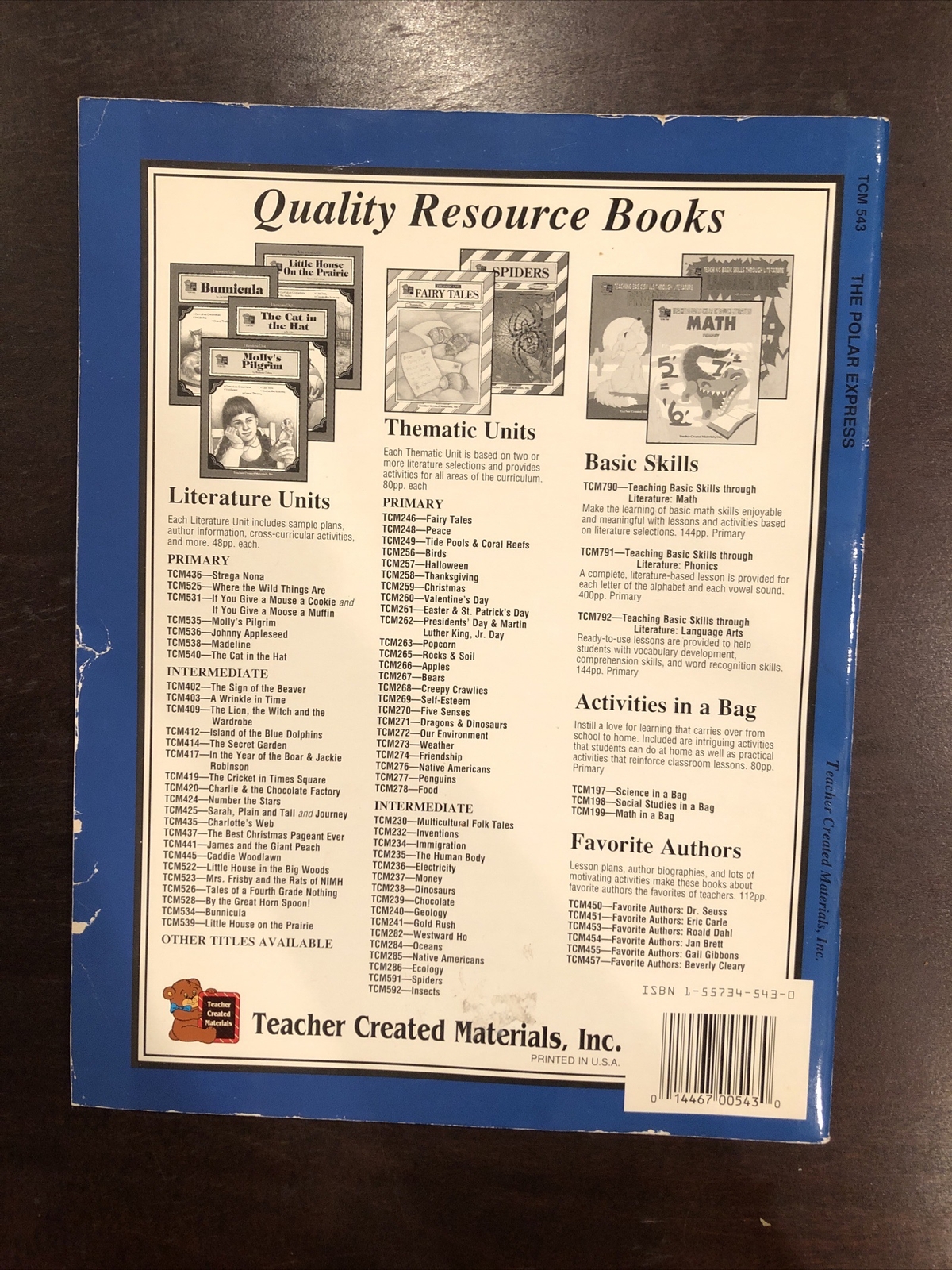 Literature Unit Ser.: A Guide for Using the Polar Express in the Classroom by…