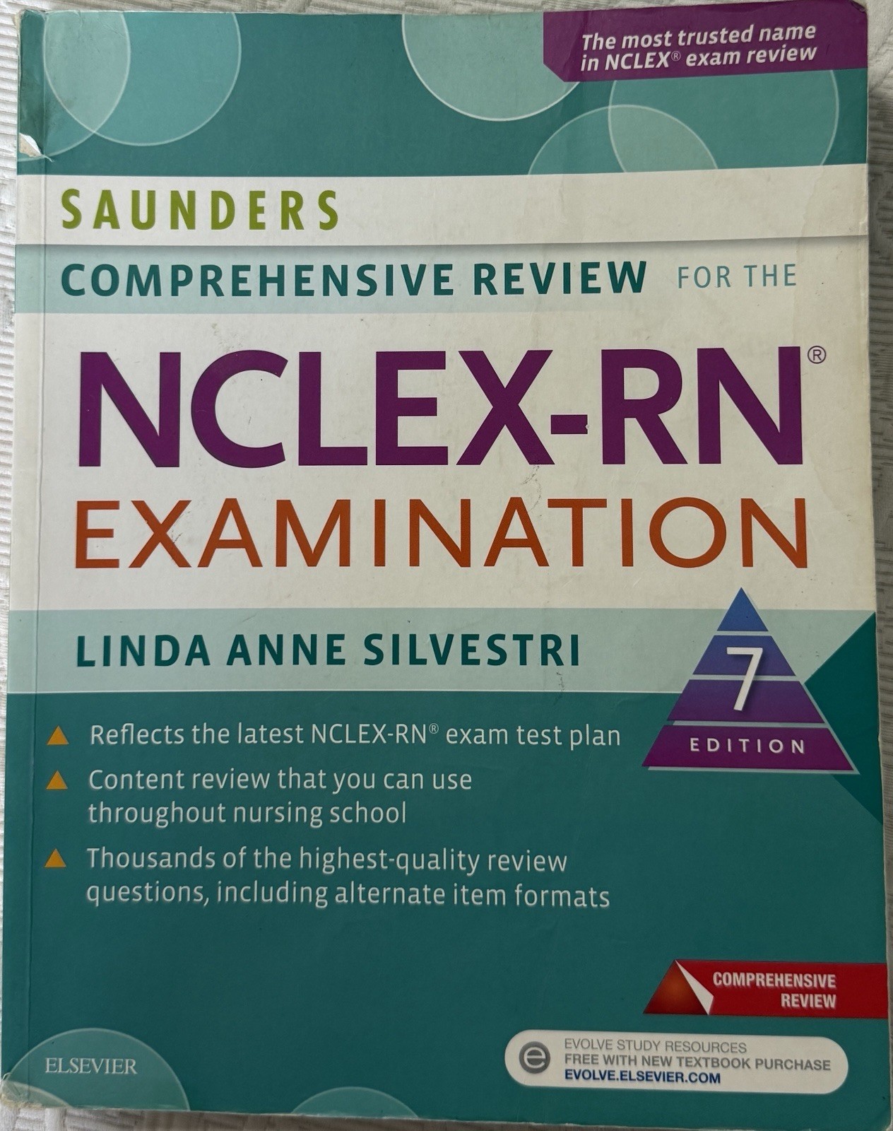 Elsevier Saunders Comprehensive Review NCLEX-RN Exam 7th Ed Paperback Silvestri