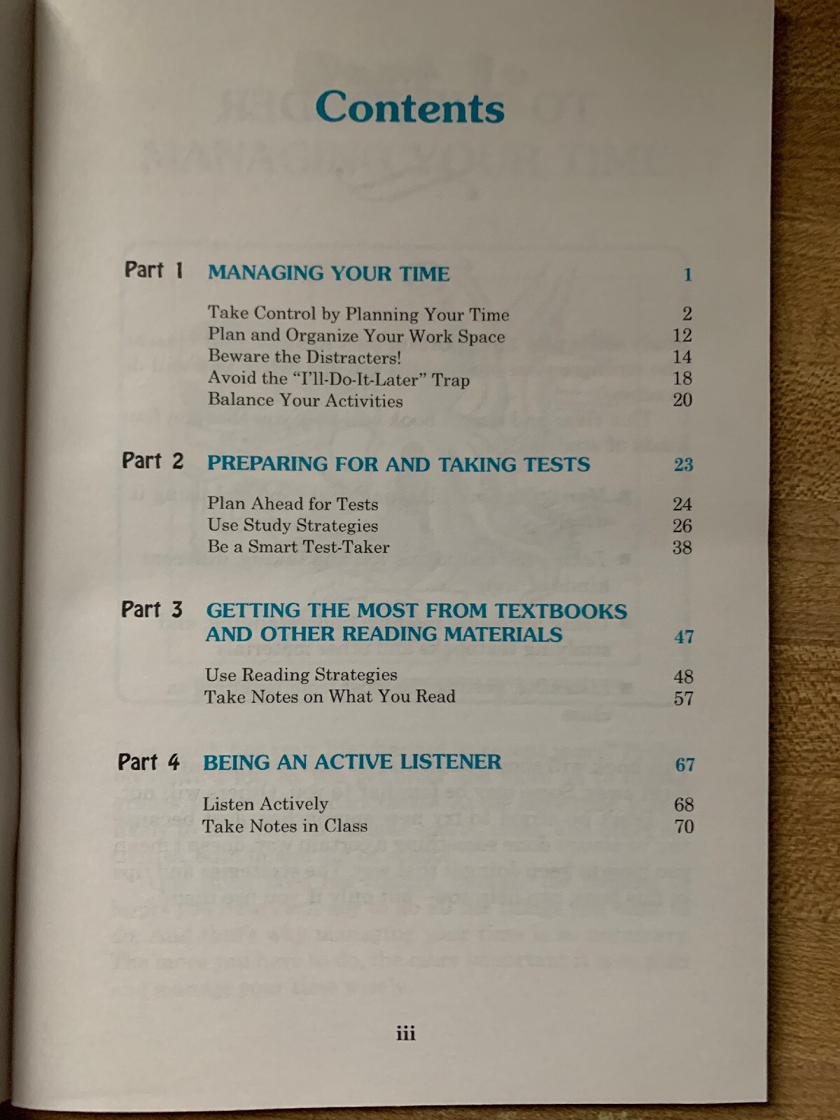 A Quick Reference to Study and Test-taking Skills, NEW pb book