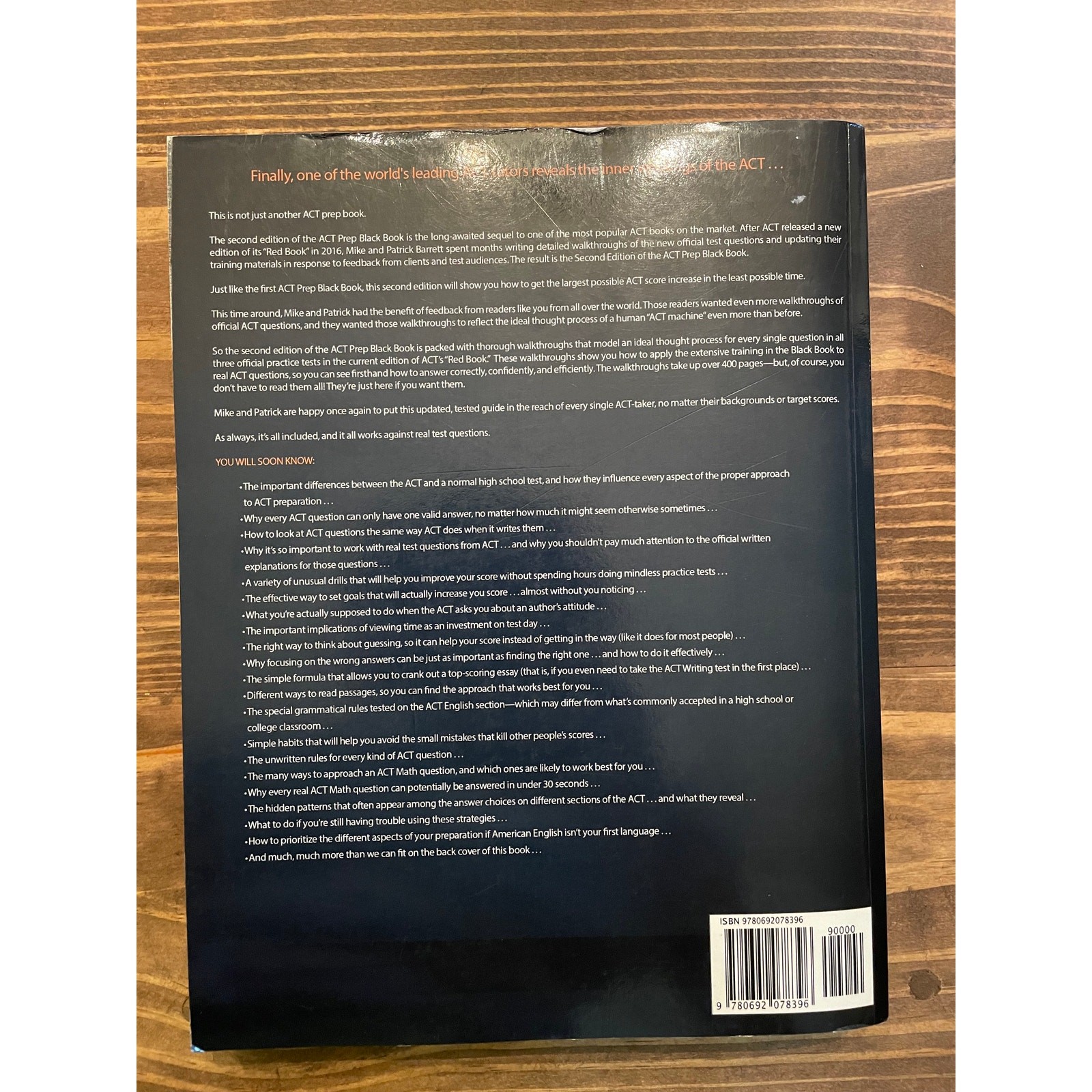 ACT Prep Black Book Second Edition Mike & Patrick Barrett Test Prep Guide