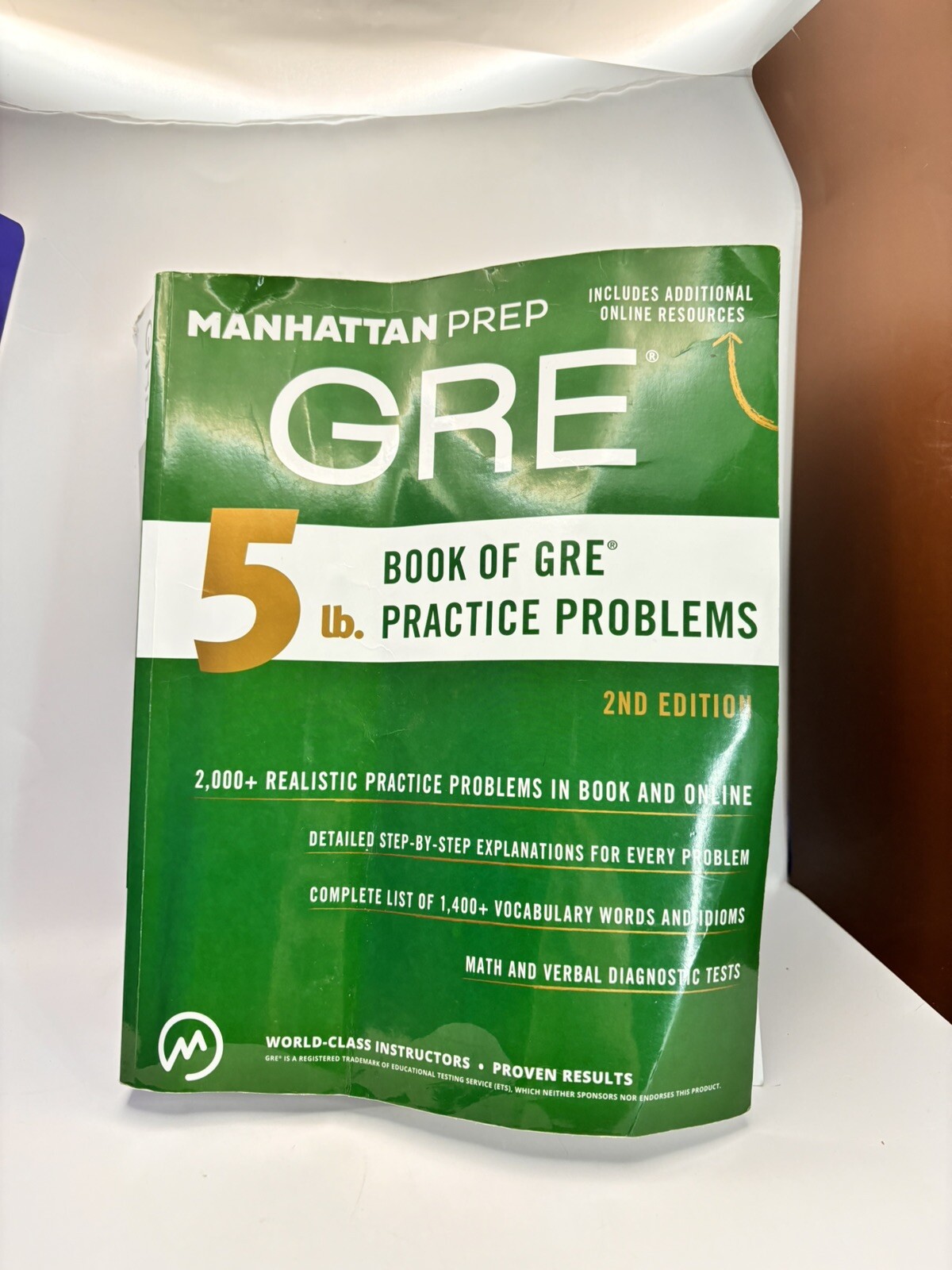 Manhattan Prep GRE 5LB Book Of GRE Practice Problem 2nd Edition Like New
