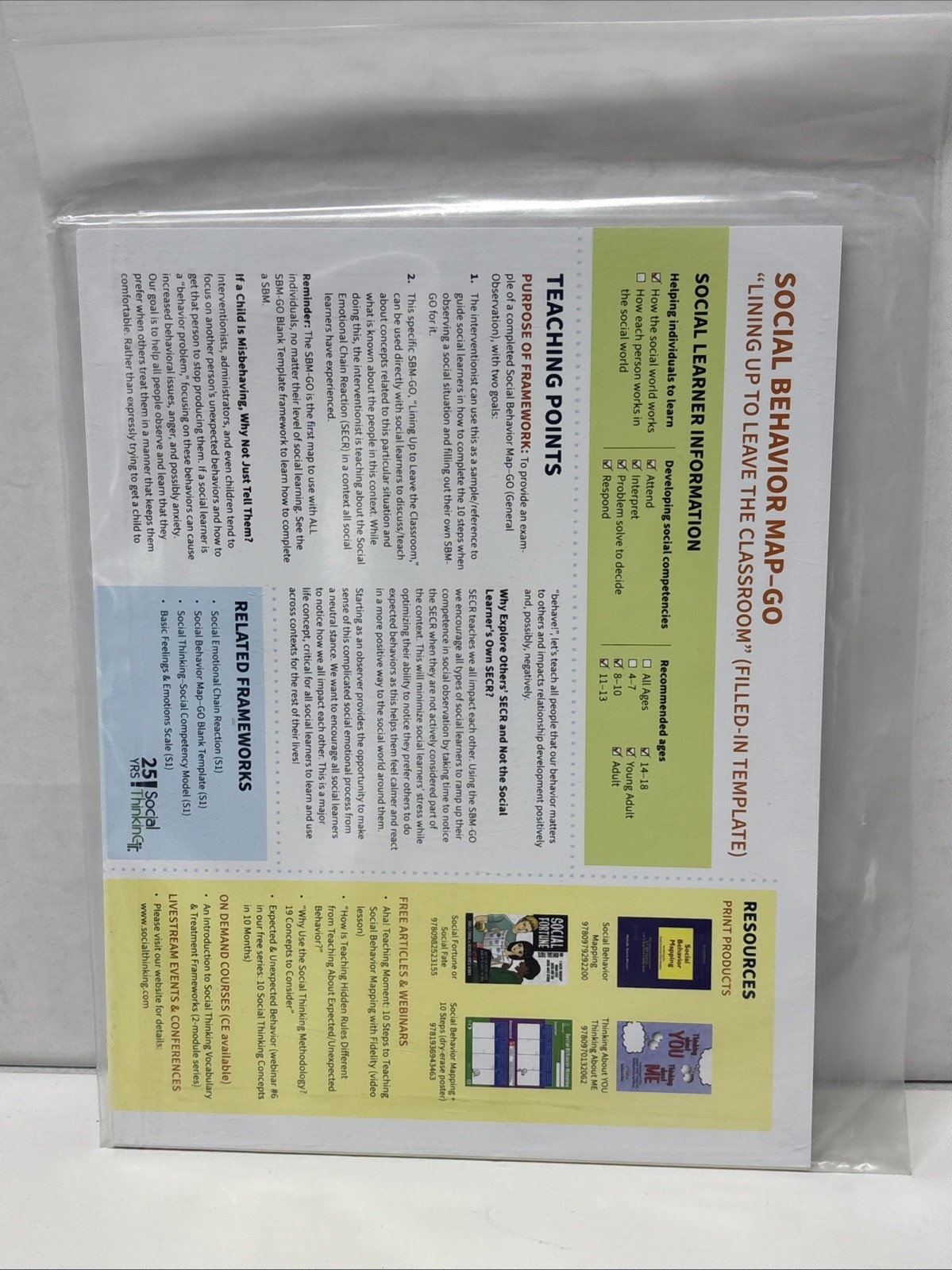 Core Practical Treatment Frameworks: Set 1 Social Thinking Frameworks Collection