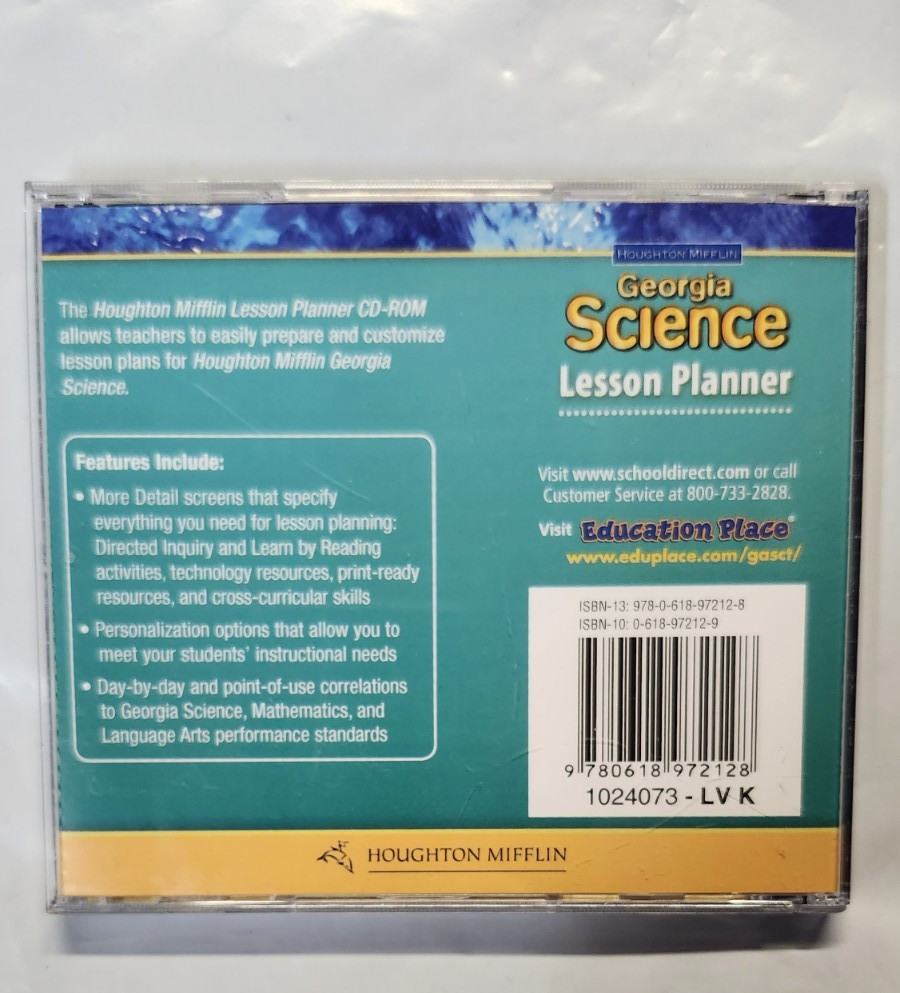Georgia Science Grade K / Set of 3 Lab Videos Lesson Planner + Student HMH NEW