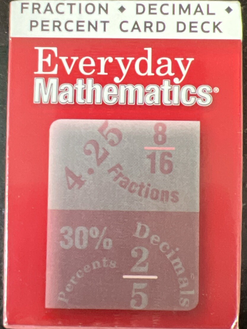 Everyday Mathematics Fraction Percent Decimal Card Deck Math Game NEW & SEALED!