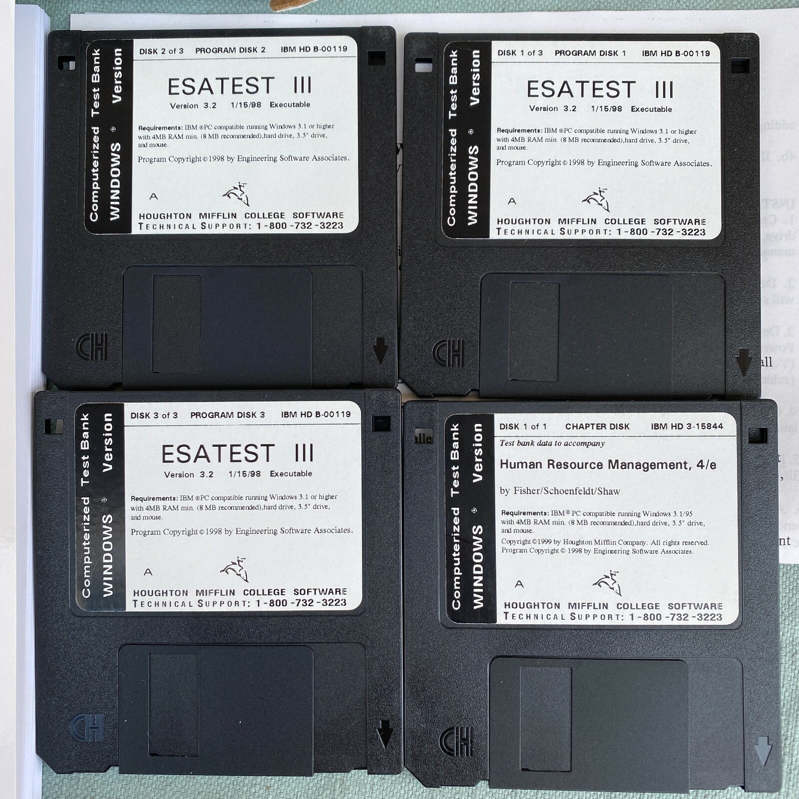 Houghton Mifflin College Engineering Software Associates ESAtest III 3.5 Floppy