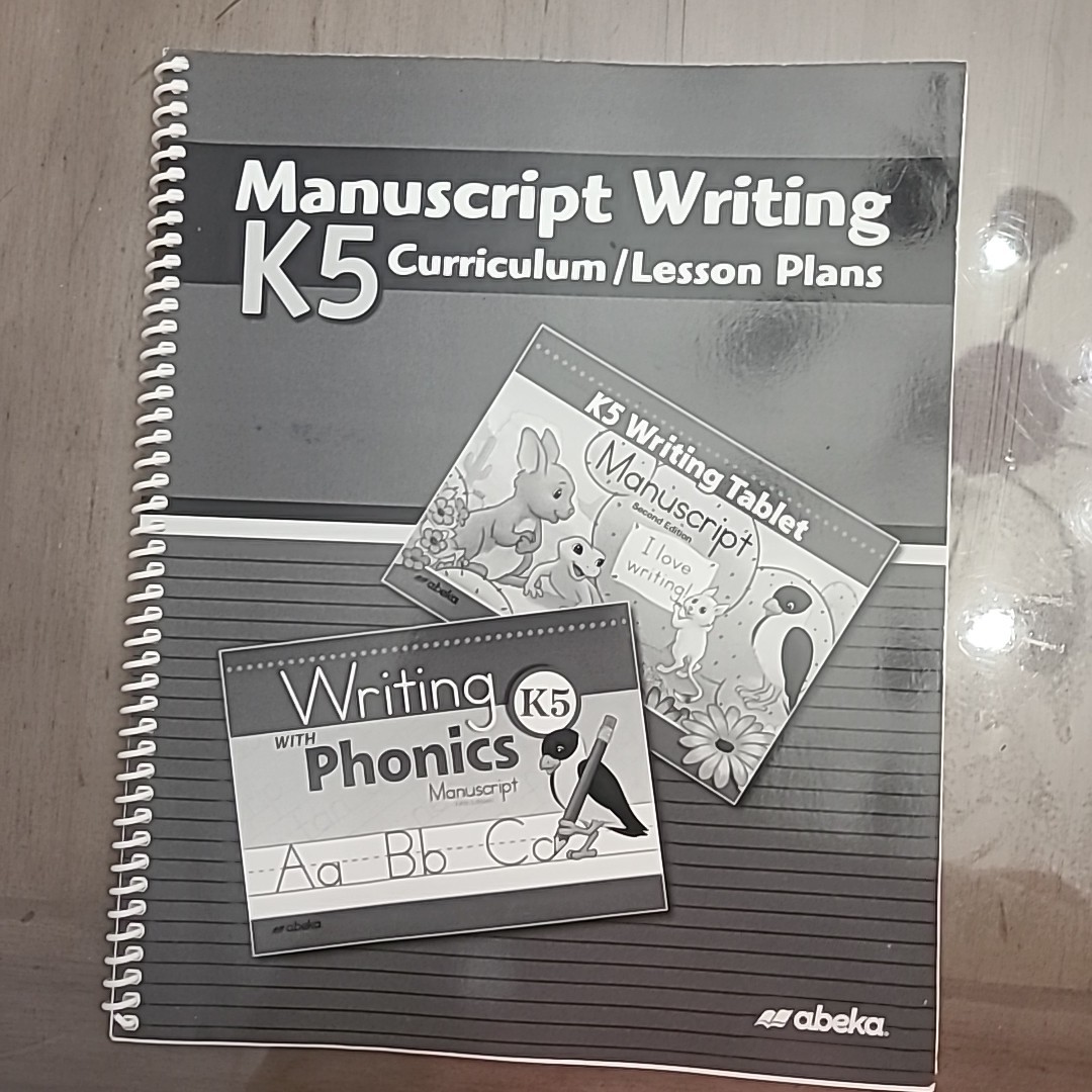 Abeka K5 Manuscript Writing Curriculum Lesson Plans Fifth Edition
