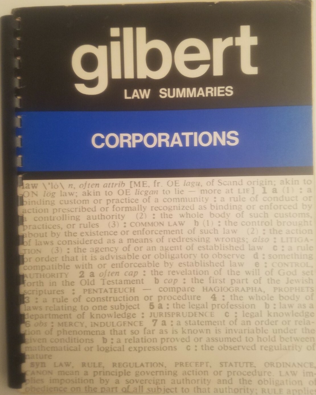 1971 Gilbert Law Summarie Corporation Practice Guide Law Book Rutter California