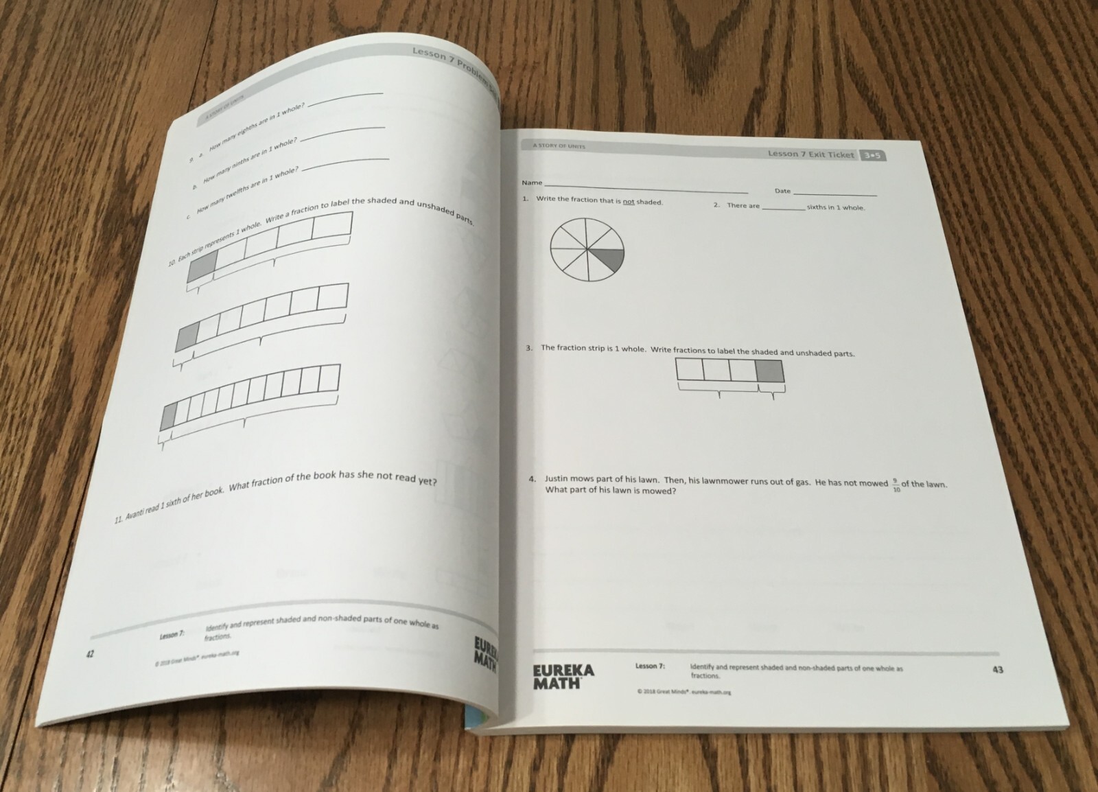 EUREKA MATH / GRADE 3 / MODULE 3 – 7 / 3 STUDENT CONSUMABLE WORKBOOKS / NEW