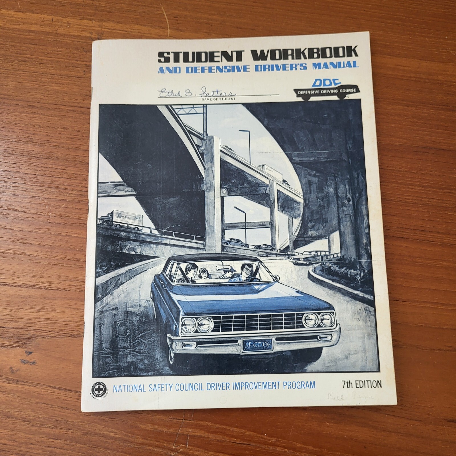 Vintage 1975 Driver’s Ed Student Workbook 7th Edition With Slight Writing