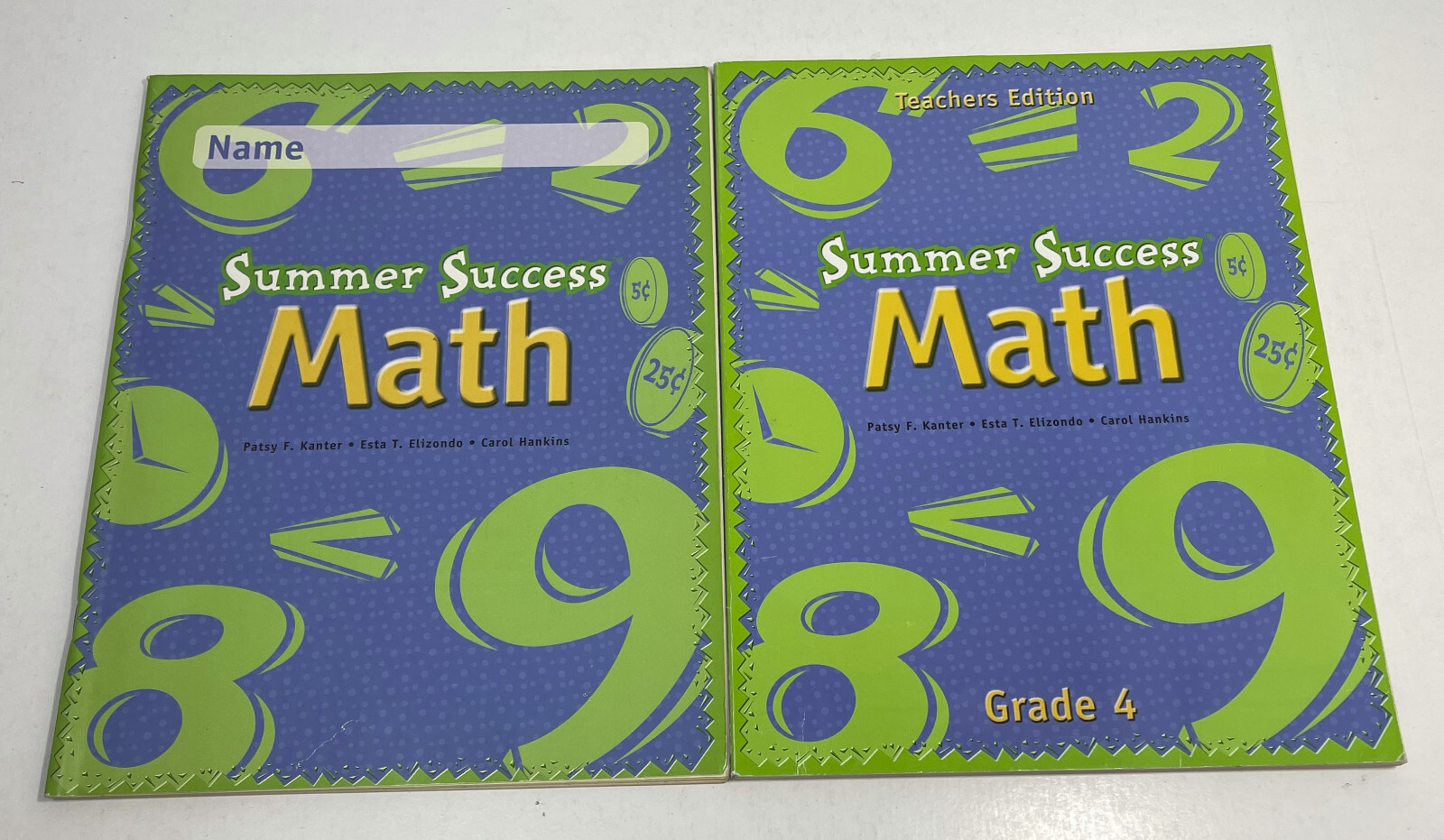 Lot of 2: Summer Success Math – Student & Teacher Editions – Grade 4
