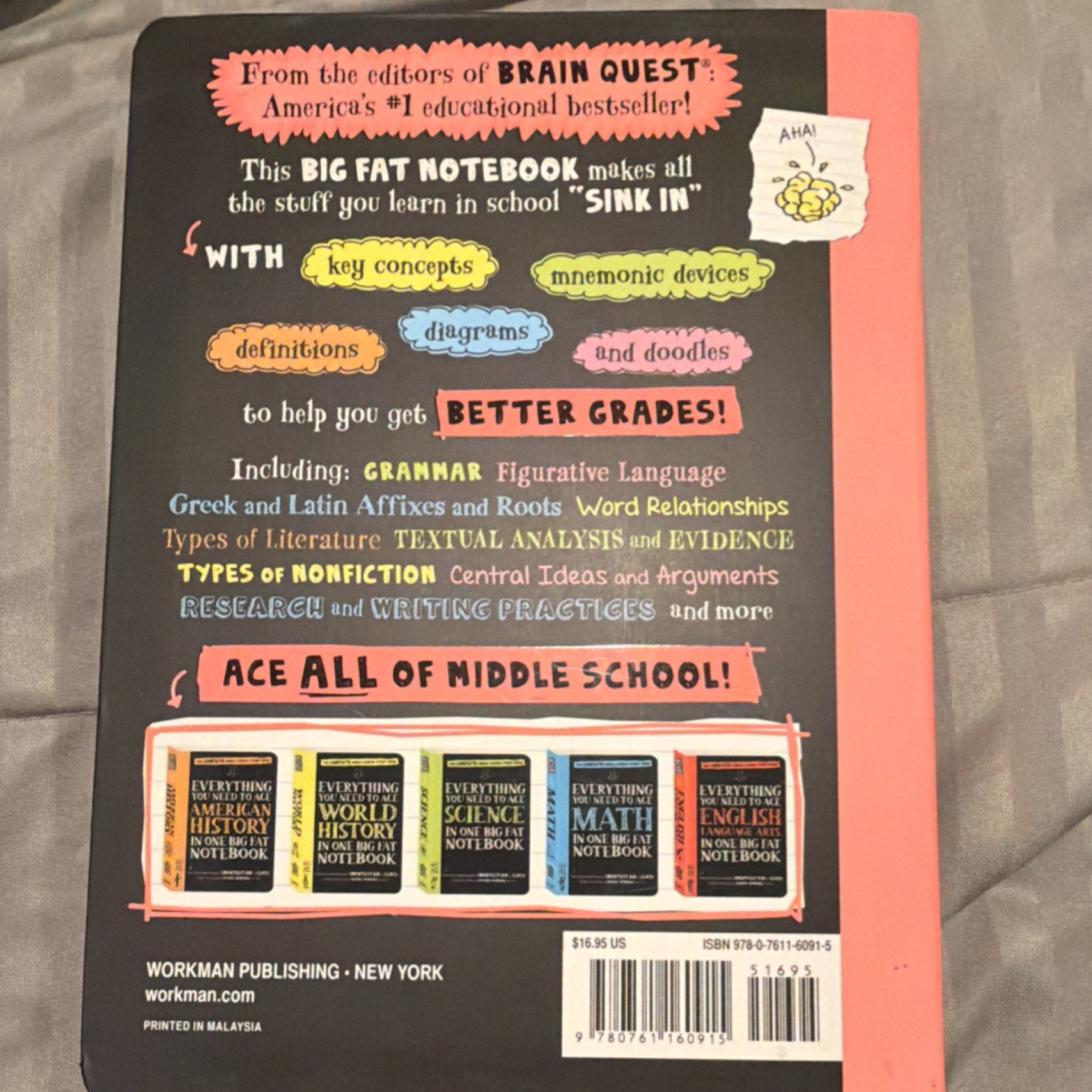Workman Publishing Everything You Need to Ace English Language Arts Study Guide