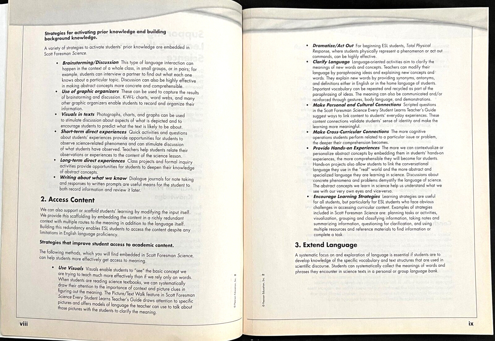 2nd Grade – SCIENCE – EVERY STUDENT LEARNS – TEACHER GUIDE (2006, Foresman)