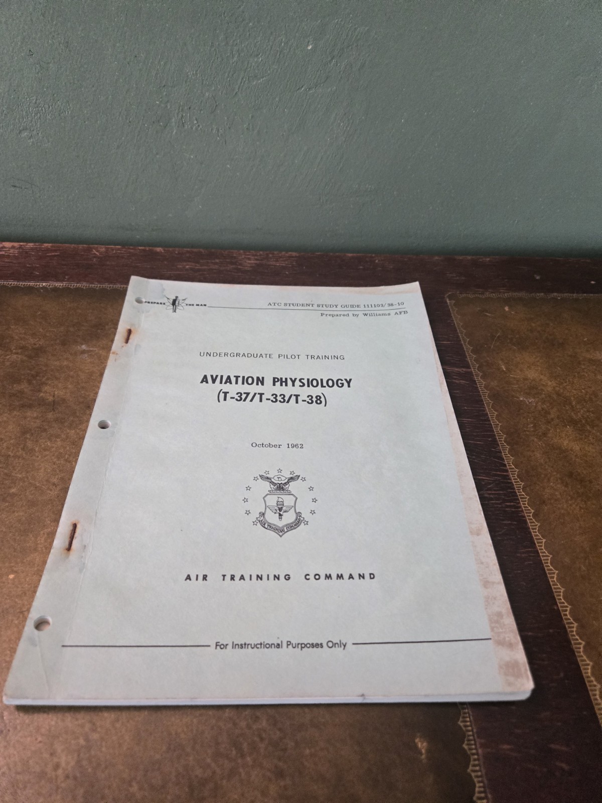 Aviation Physiology Undergraduate Pilot Training 1962 Air Training Command SC