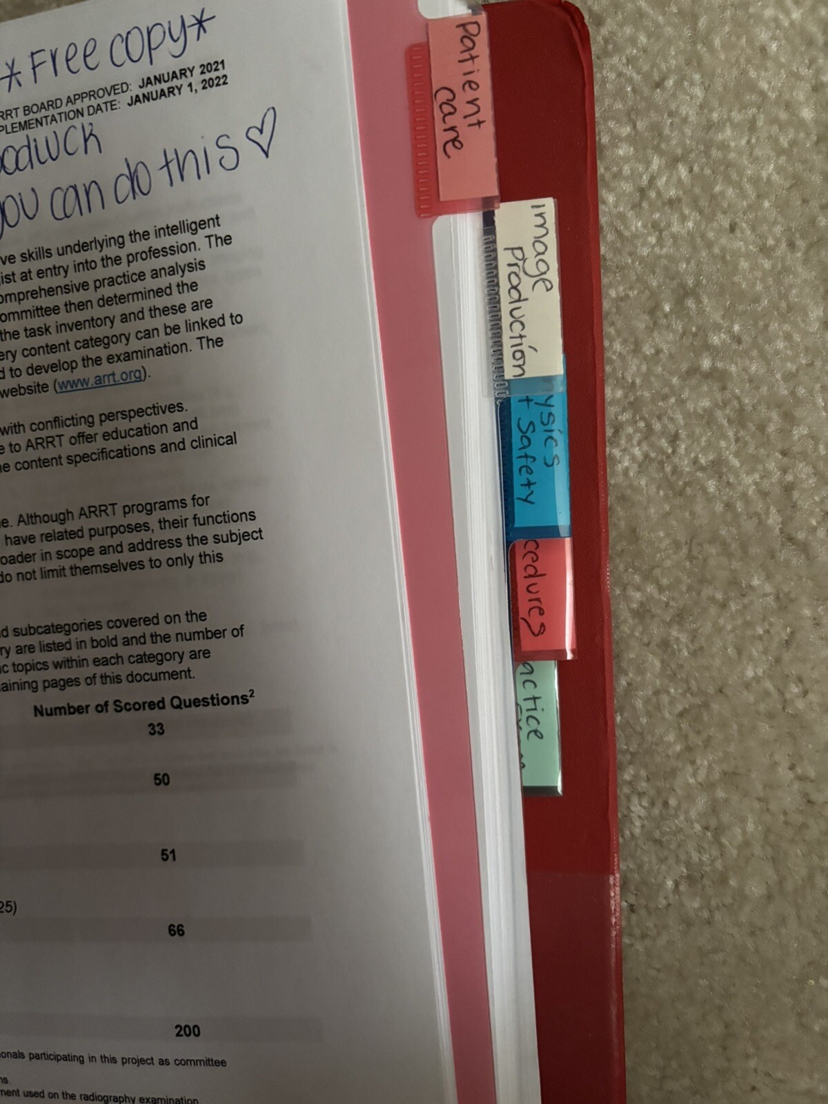Radiology Prep Binder