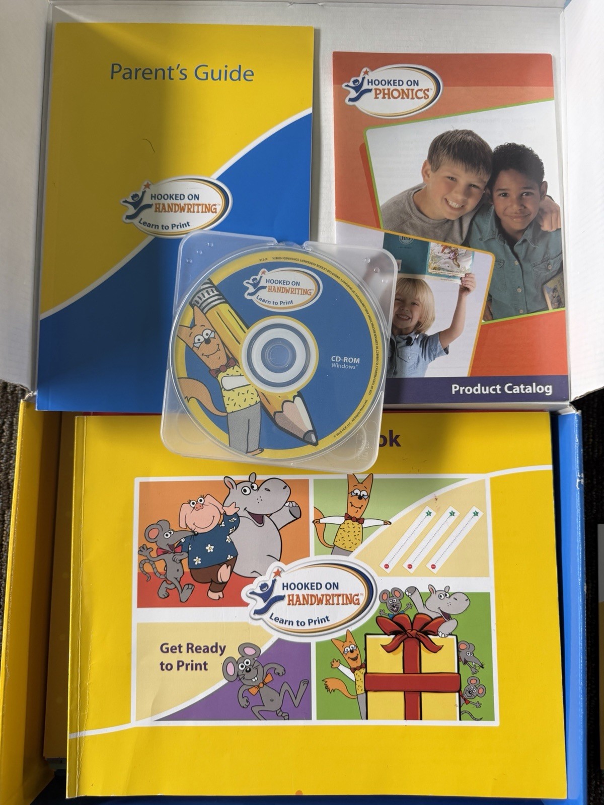 Hooked on Handwriting Learn to Print Set Complete Kit Books CD Ages 4-6