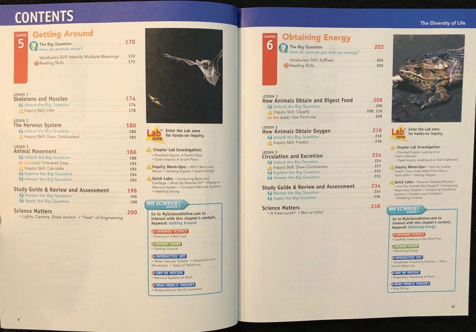 6th – 8th THE DIVERSITY OF LIFE Interactive Science Workbook (2011, Pearson)