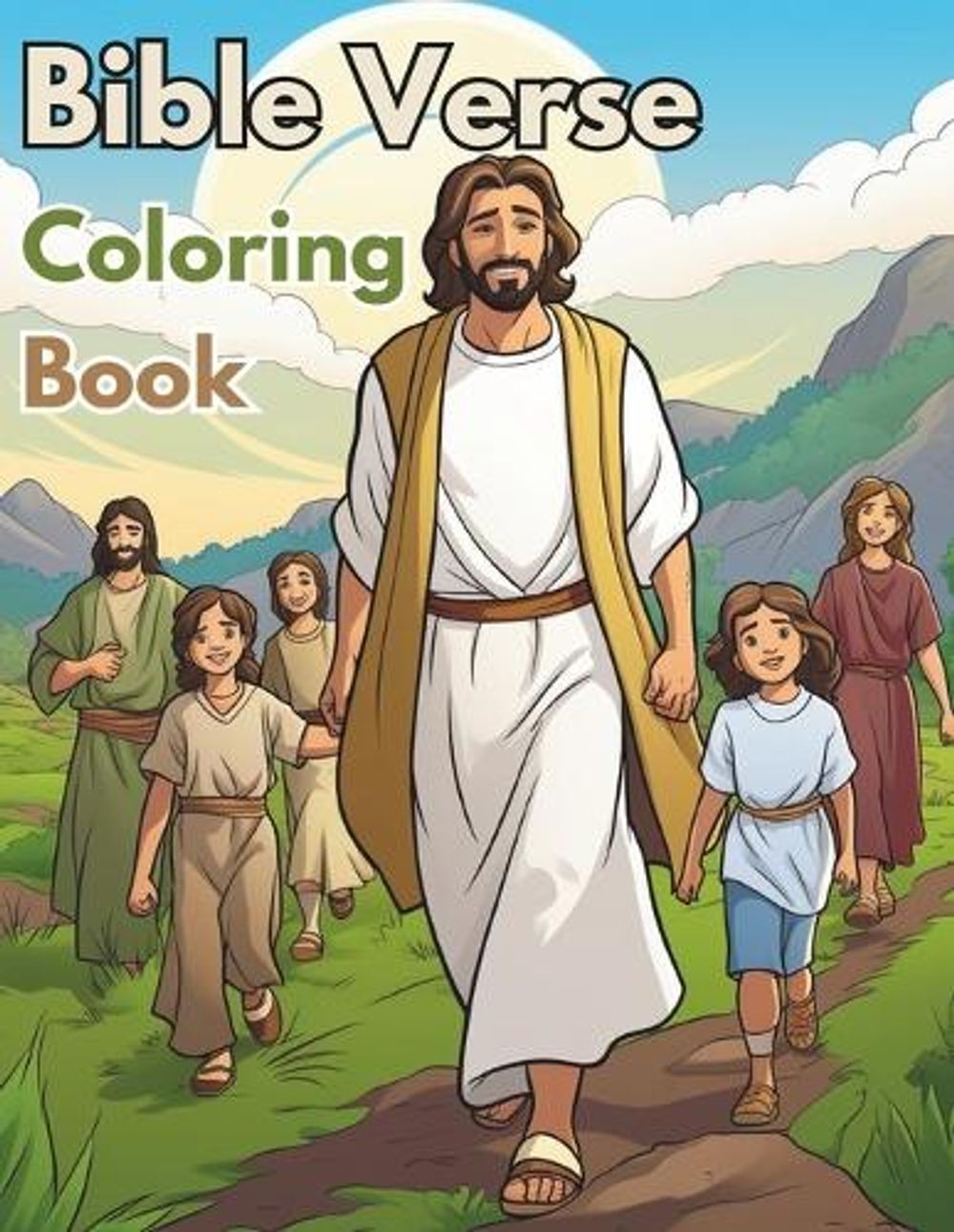 Bible Verse Coloring Book,: Faith in God’s Promises, Bible illsutrations, Jesus,