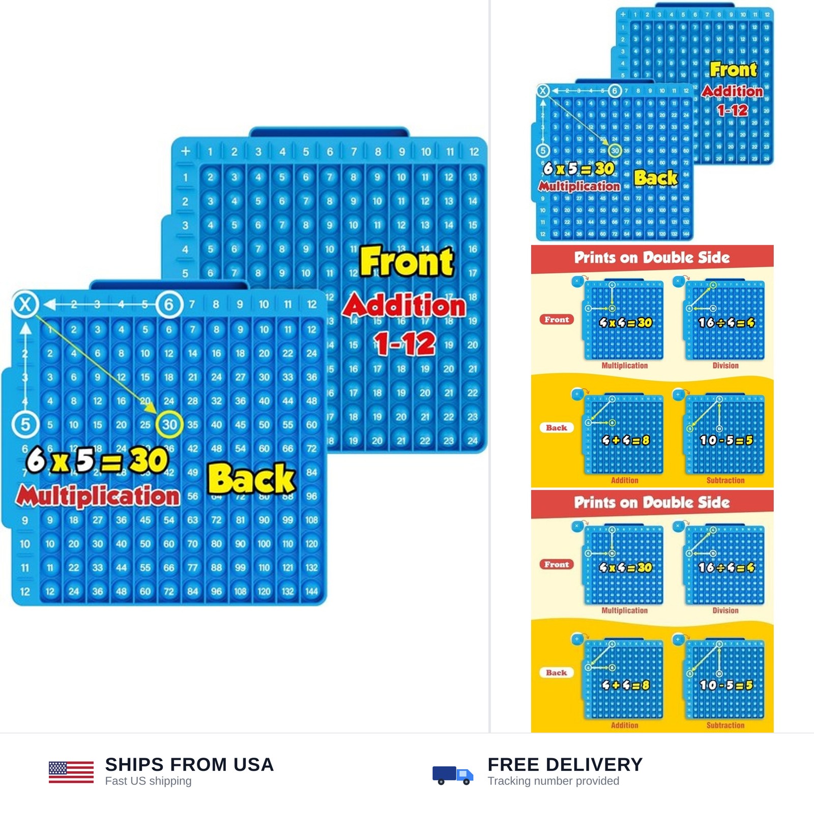 Torlam Math Board, Multiplication Game Board, 12×12 Math Manipulatives Game B…