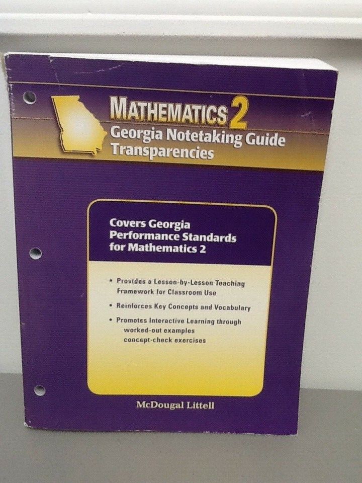 MATHEMATICS 2, Georgia Notetaking Guide Transparencies, Performance Standards