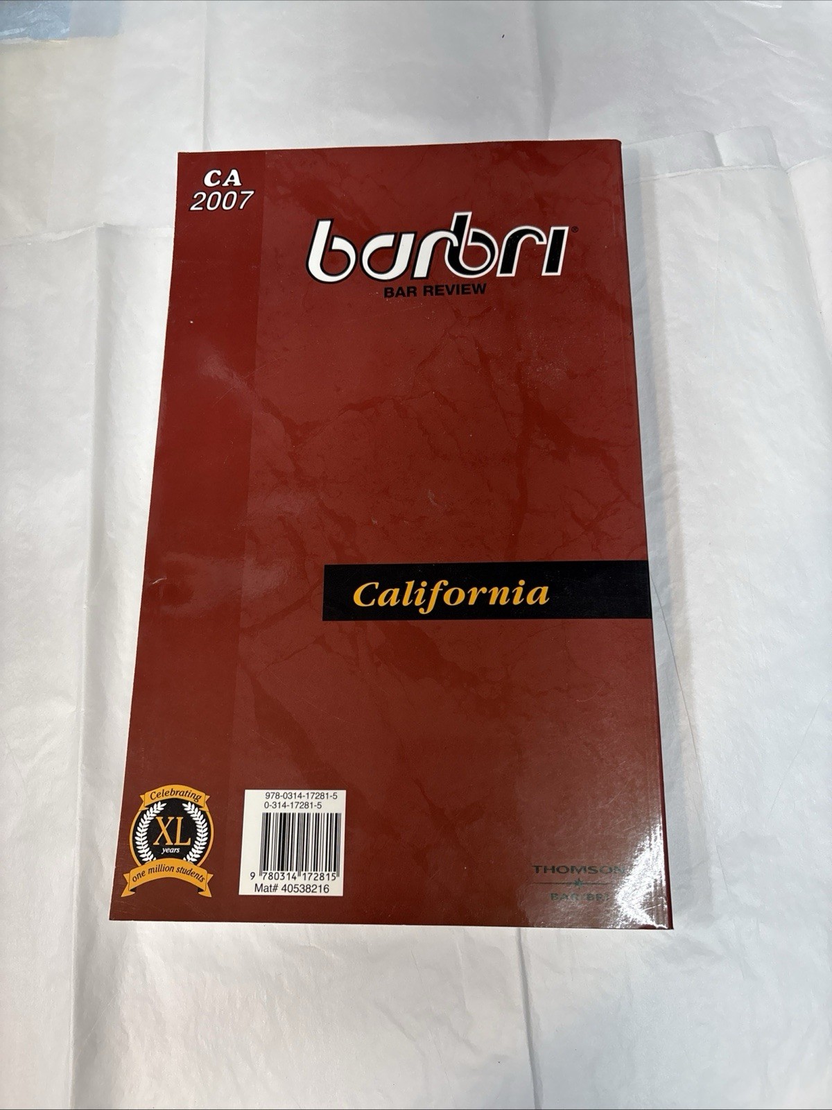 Barbri Bar Review CA 2007 Celebrating XL Years