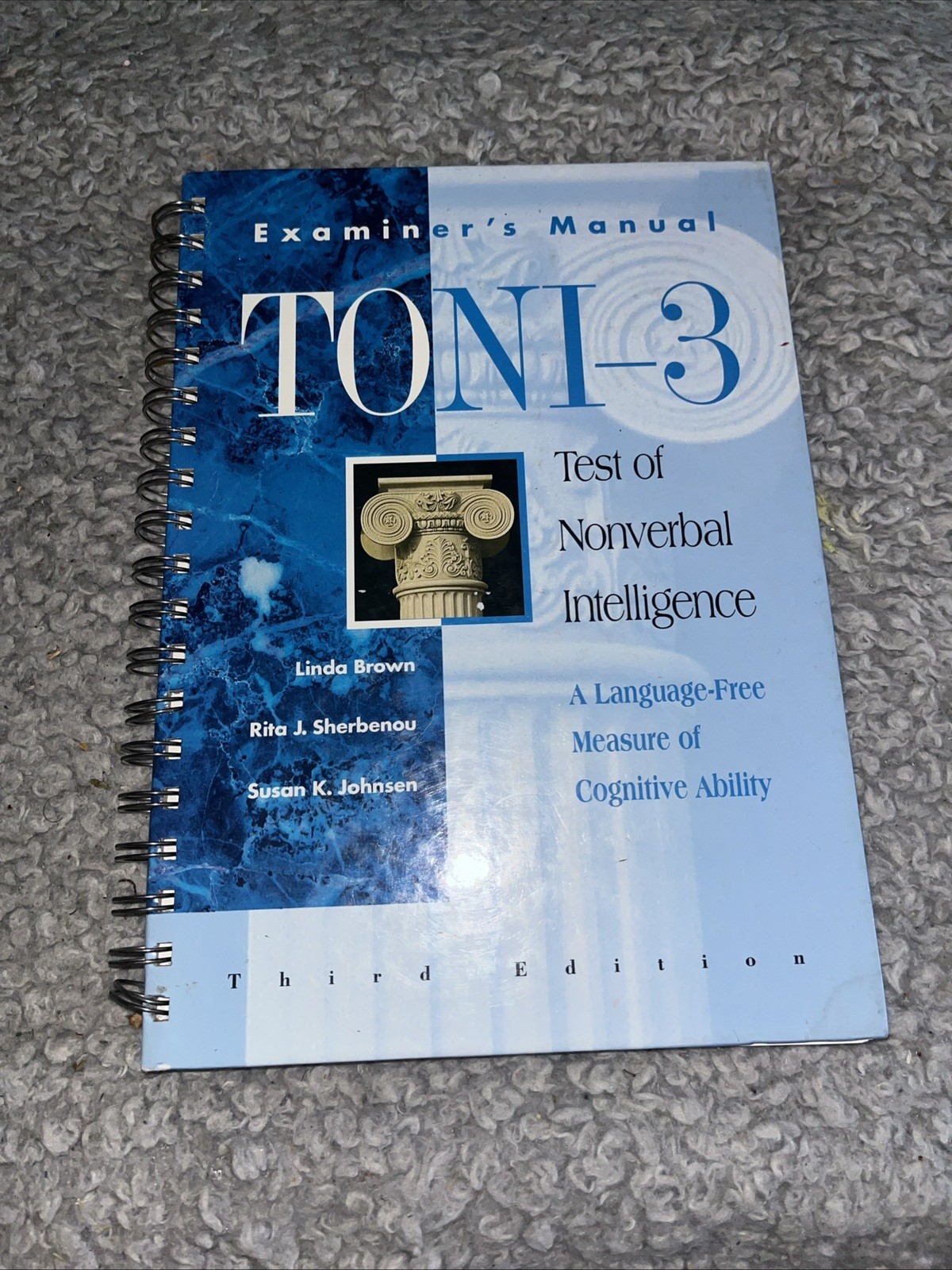 TONI-3 Test of Nonverbal Intelligence Third Edition IQ Kit With Forms