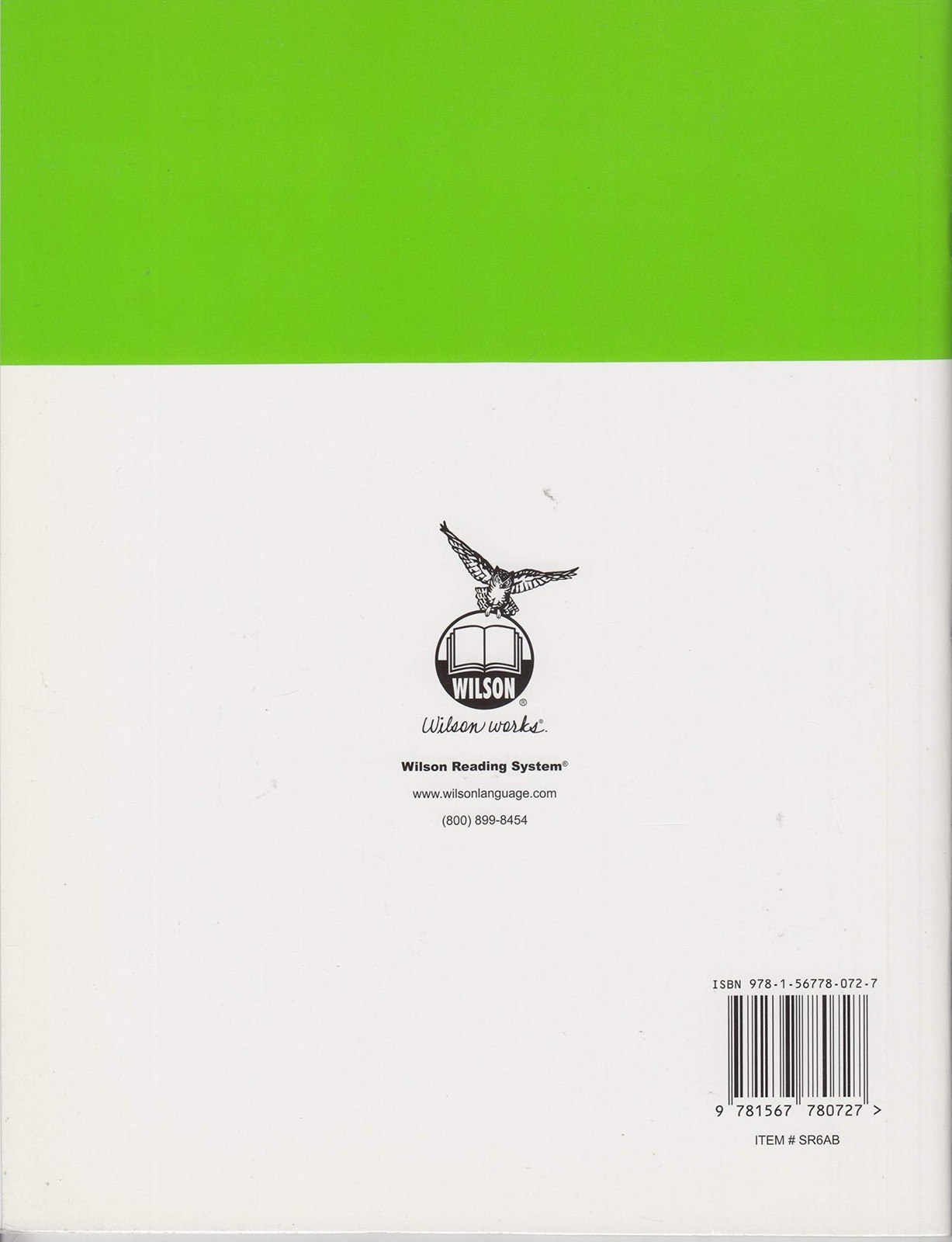 Wilson Reading System Student Reader Six [Paperback] Barbara A. Wilson