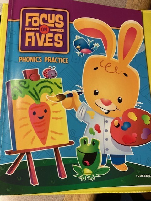 BJU K5 Focus On Fives – Phonics Practice (4th Ed.), unbound -organized in binder