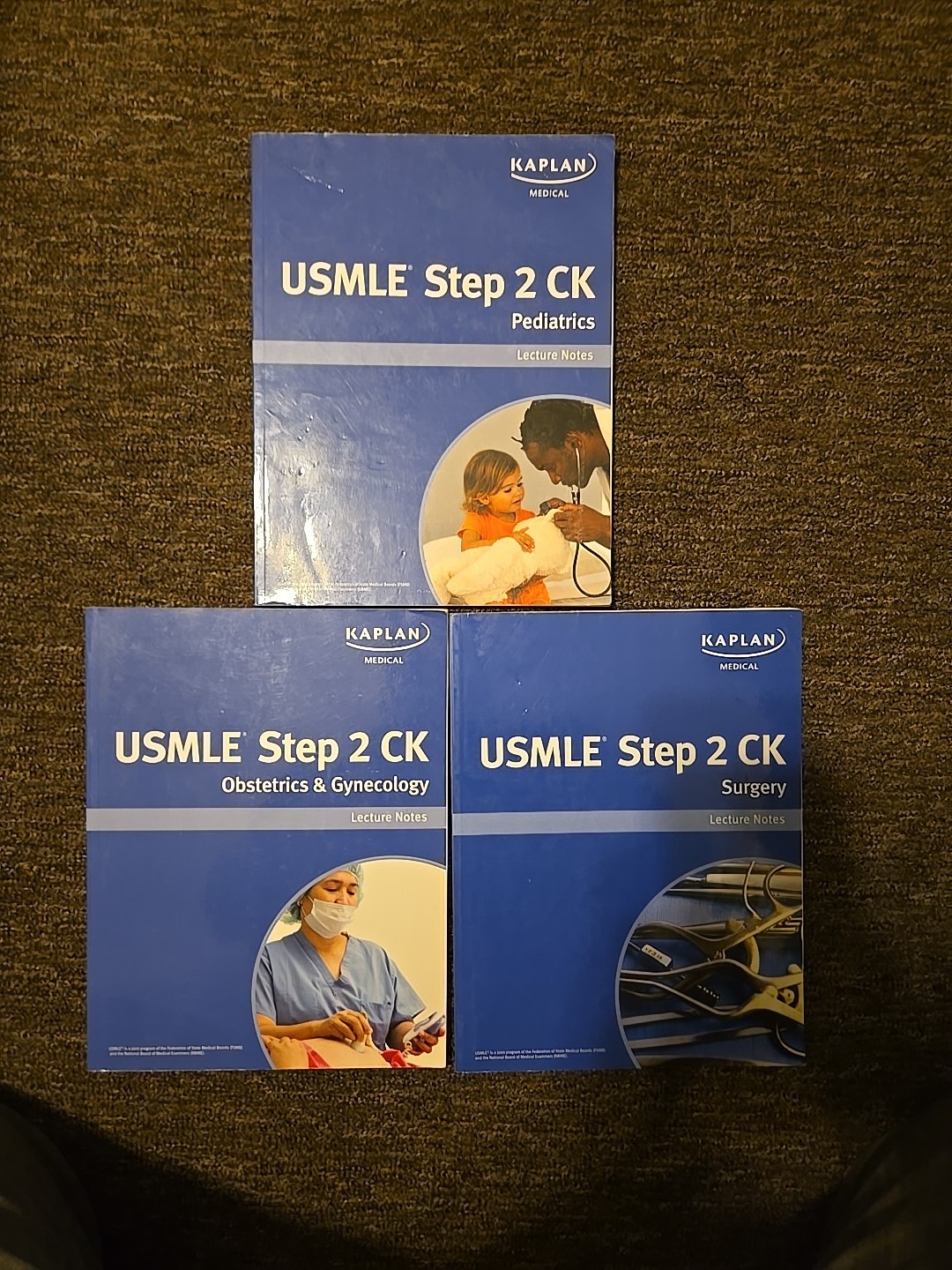 Kaplan USMLE Step 2 Ck Lecture Notes 3 Books