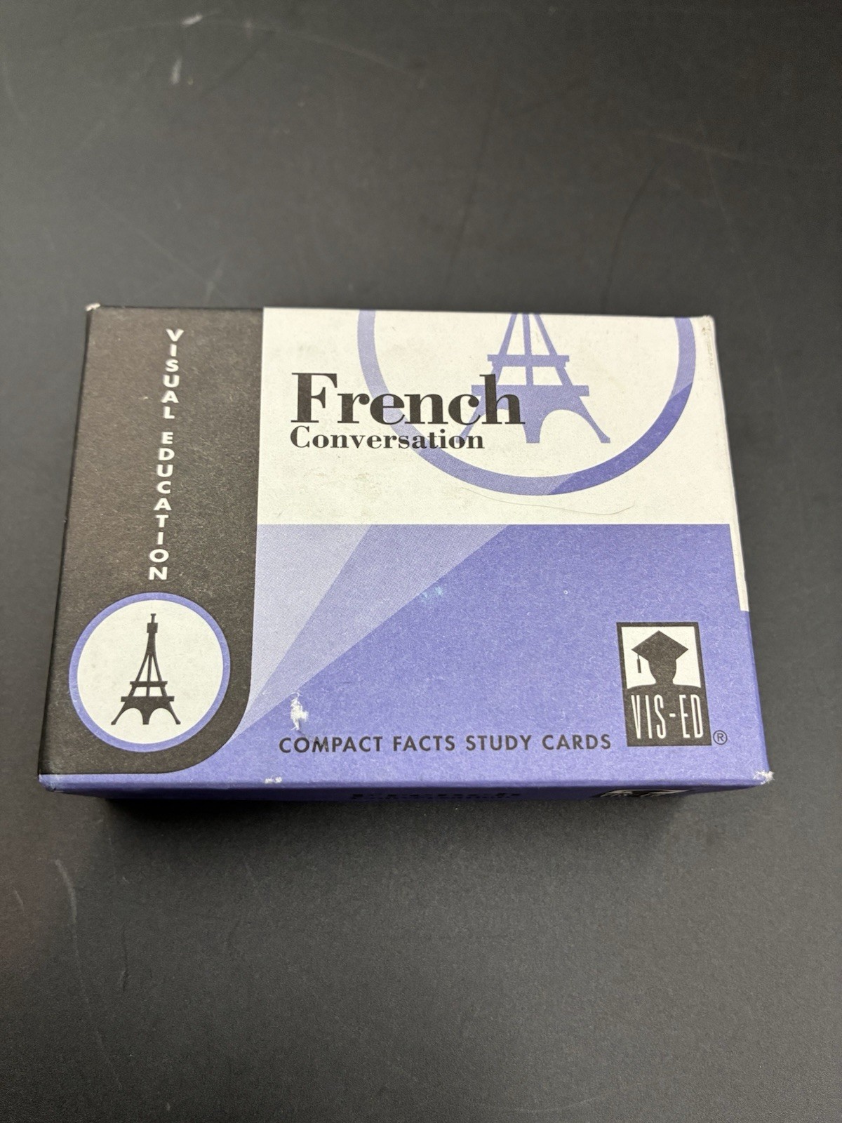 French Compact Conversation Facts Study Cards Visual Education Barely Used