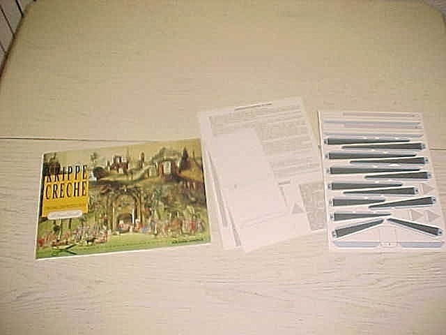 Krippe Creche Christmas Crib Cut Out 3D Manger Scene Made in France Full Color