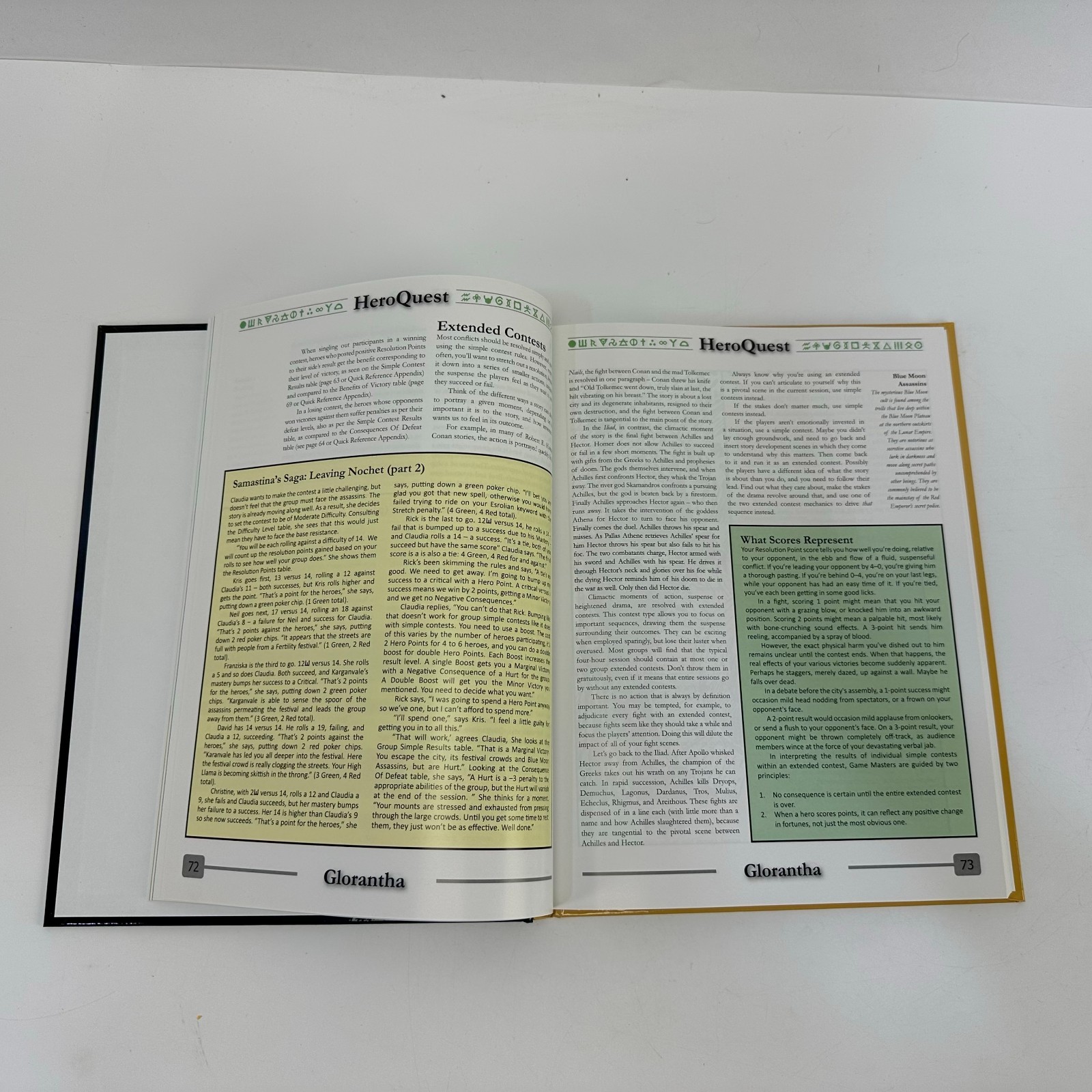 Heroquest: Glorantha Moon Design Tabletop Fantasy Role-Playing Game Book