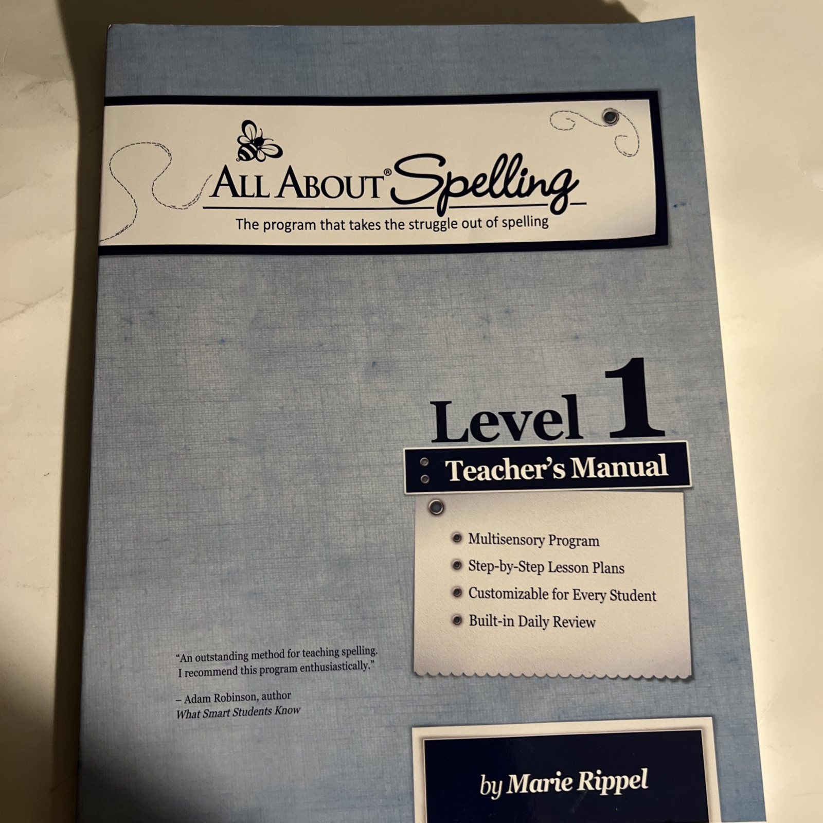 All About Spelling Level 1 Teacher’s Manual by Marie Rippel