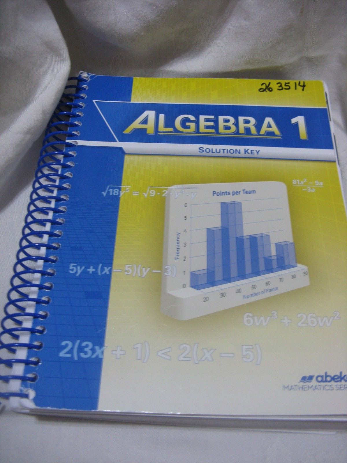 4 PC. ABEKA ALGEBRA 1- ALMOST COMPLETE SET- HIGH SCHOOL CLASS Set-