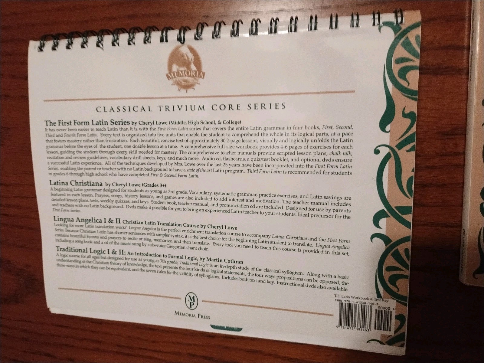 Memoria Press Third Form Latin Set, Student Text, Teachers Manual Workbook Test