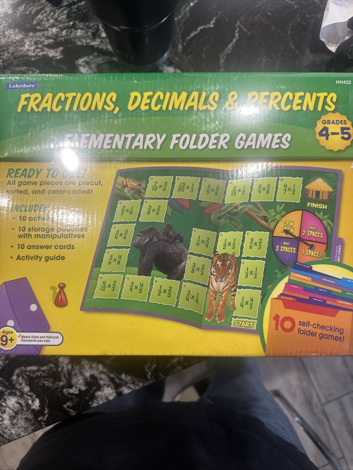 Lakeshore Fractions Decimals Folder Games Elementary Grades 4-5 NEW Sealed