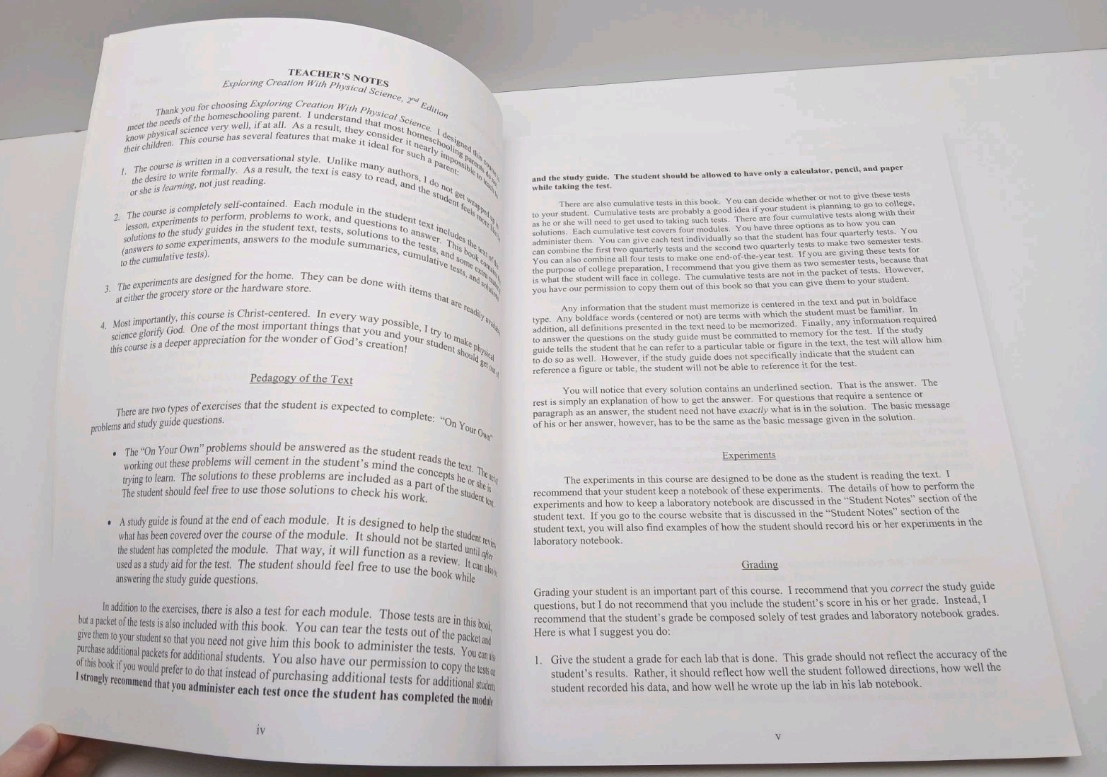 Solutions and Tests for Exploring Creation with Physical Science Curriculum