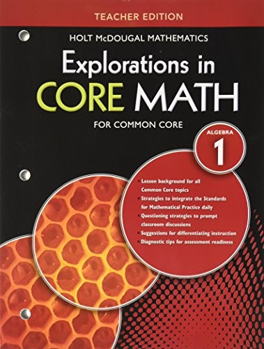 EXPLORATIONS IN CORE MATH: COMMON CORE TEACHER EDITION