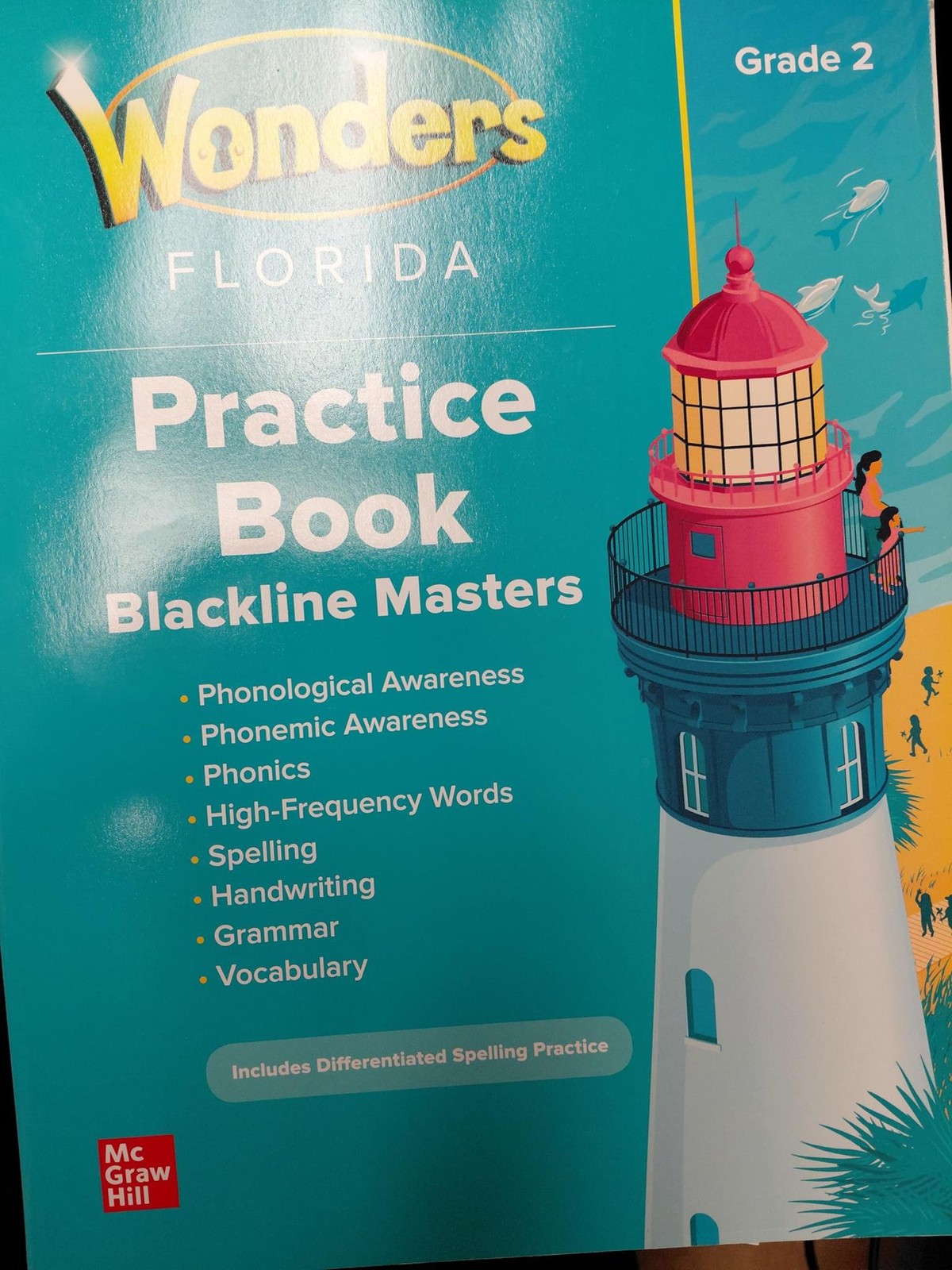 McGraw Hill Wonders Florida Grade 2 Practice Book, Blackline Masters Edition, La