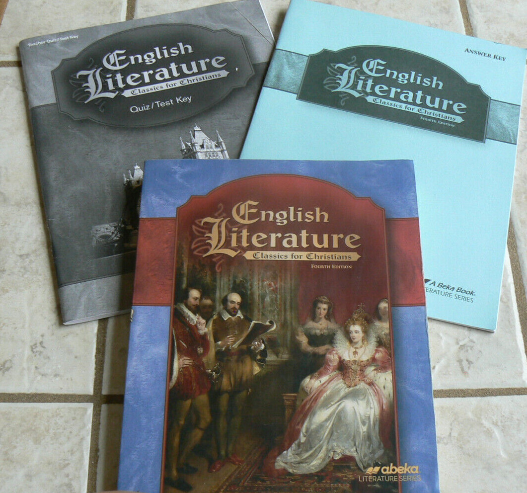 ABeka English Literature CURRENT Text,Answer Key,Test/Quiz Key 2013,4E MSRP $105