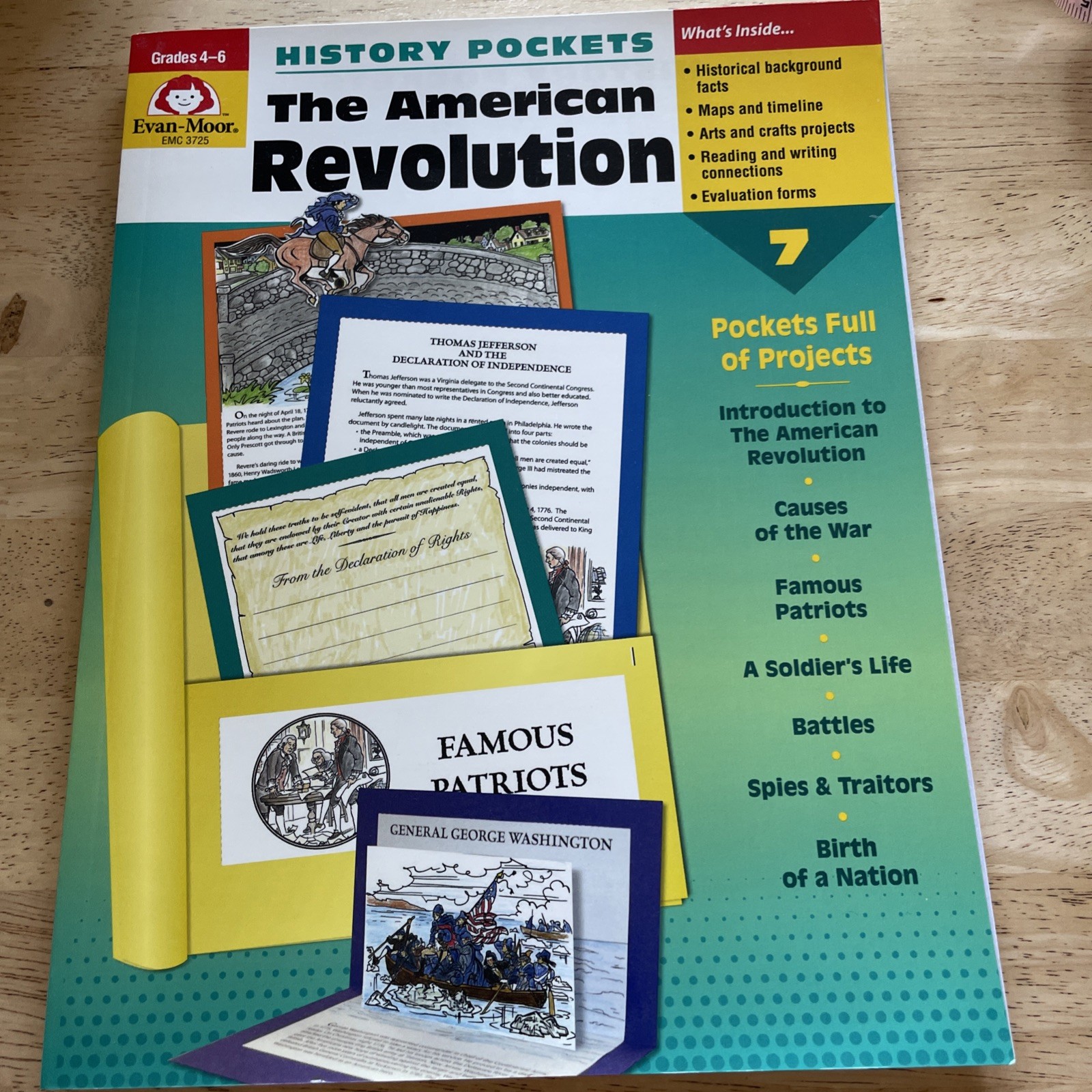 American Revolution Homeschool Study Kit: History Pocket, Flash Cards, See desc