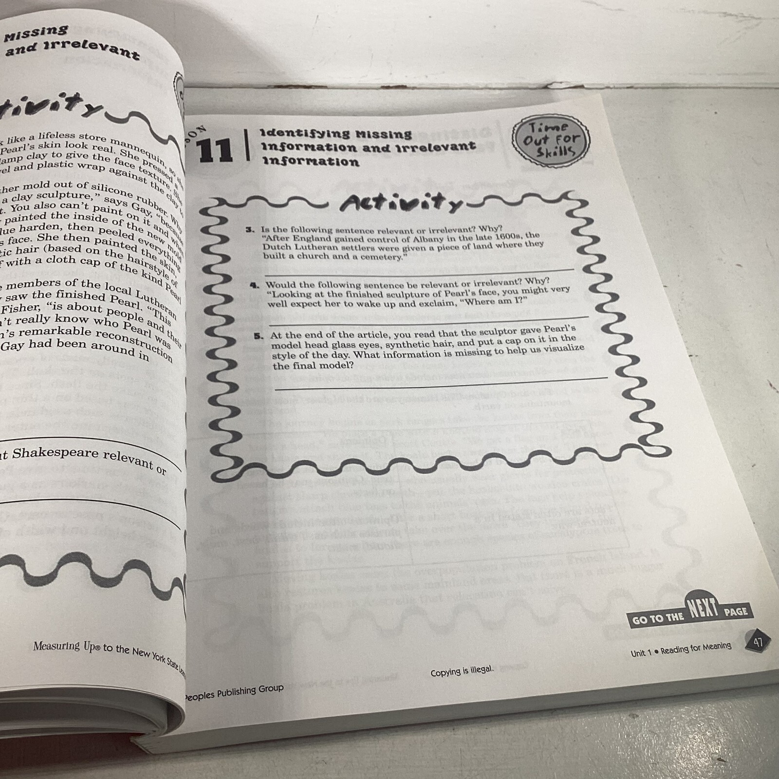 Measuring Up NY State Learning Standards English Language Arts Level F PB Good