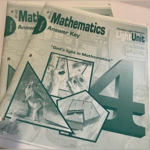 Christian Light Mathematics 4 Light WORKBOOKS 405, 407-410 & Answer Keys 401-410