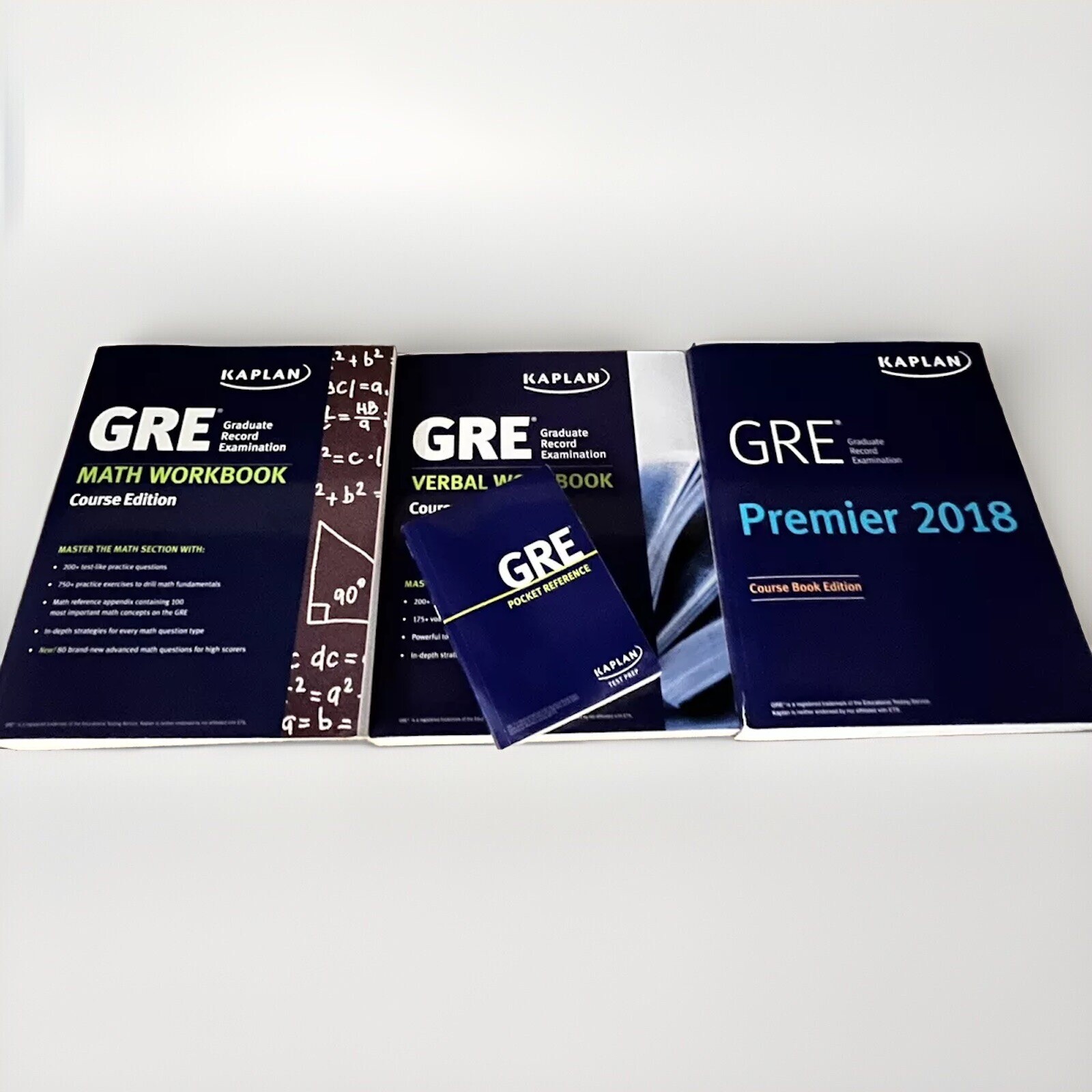 GRE Prep Course Edition Set: Premier 2018, Math & Verbal Books with Pocket Ref