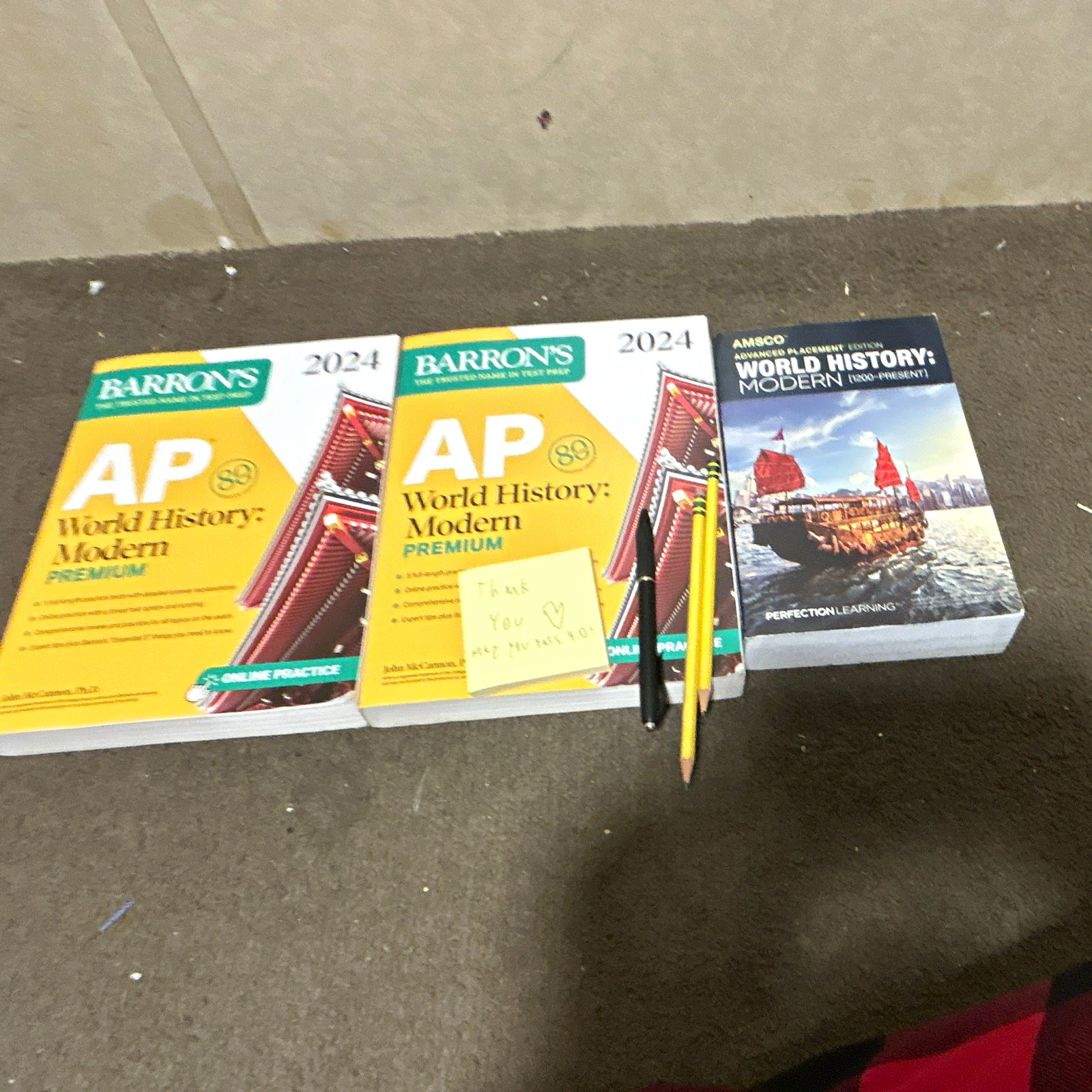 4.0 AP HISTORY STARTER KIT | 2 BARRONS APWGMP & 1 AMSCO WORLD HISTORY MODERN